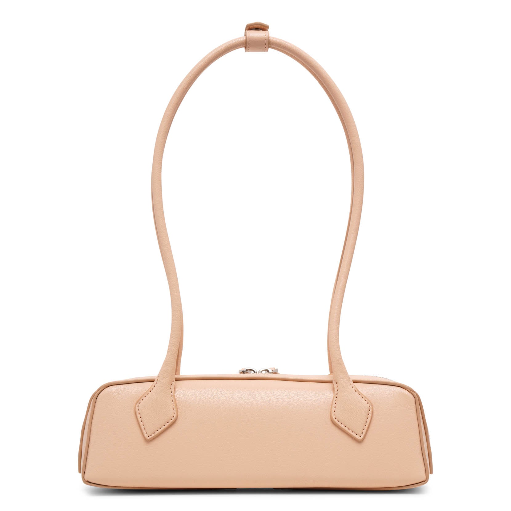 Le Teckel small beige leather bag