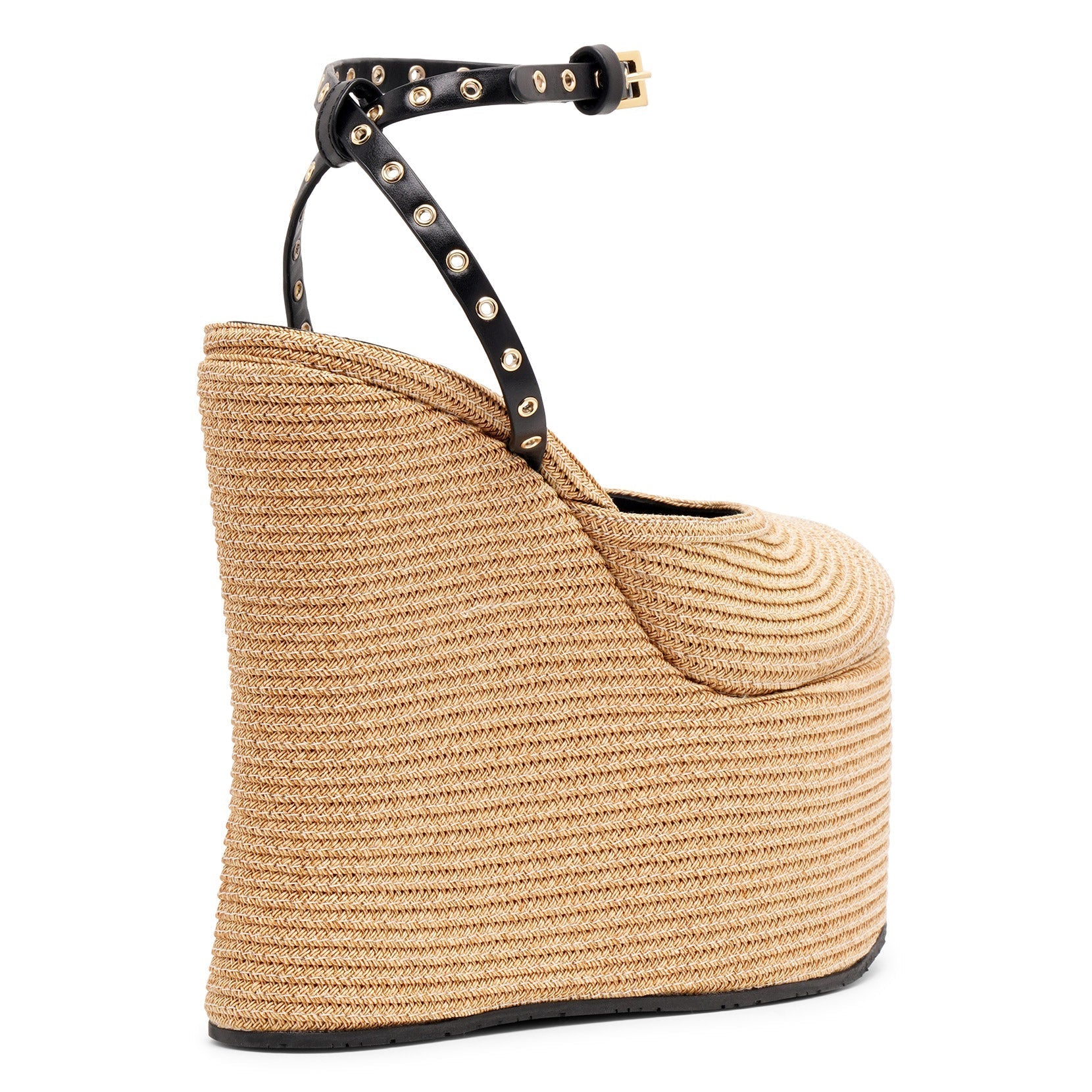 Raffia wedge sandals