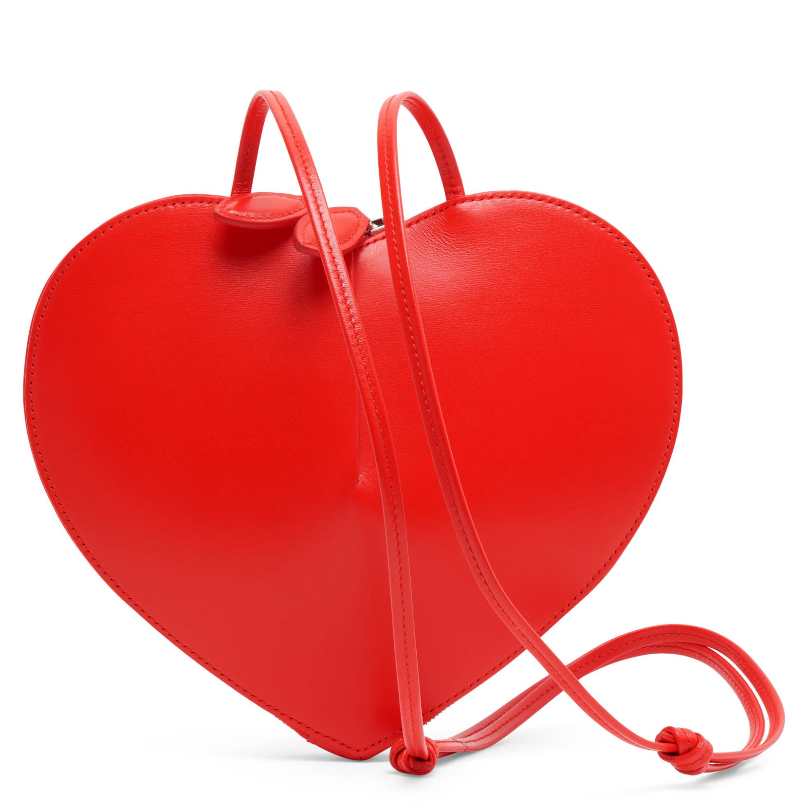 Le Coeur orange leather crossbody bag