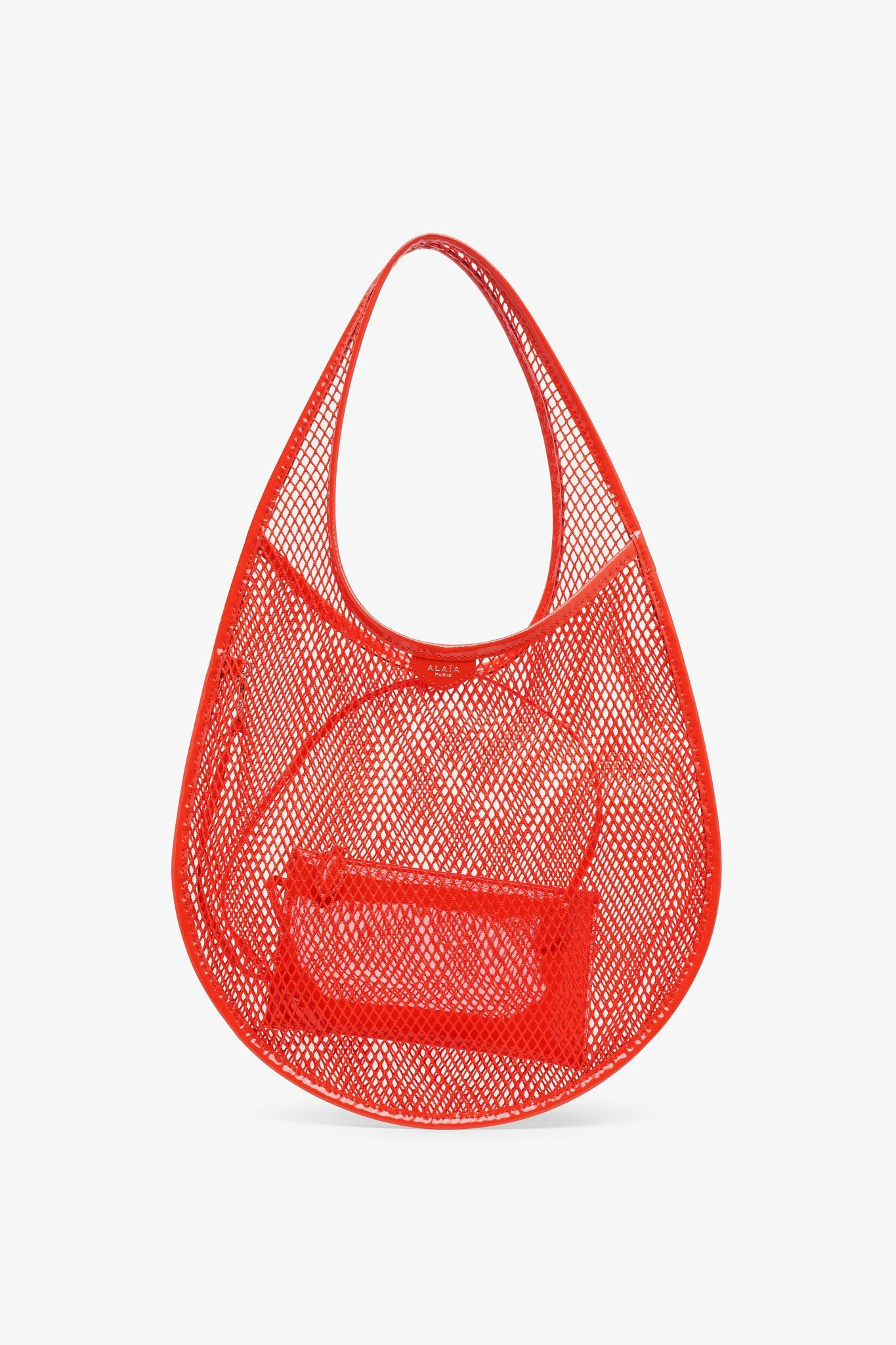 One piece medium red mesh bag