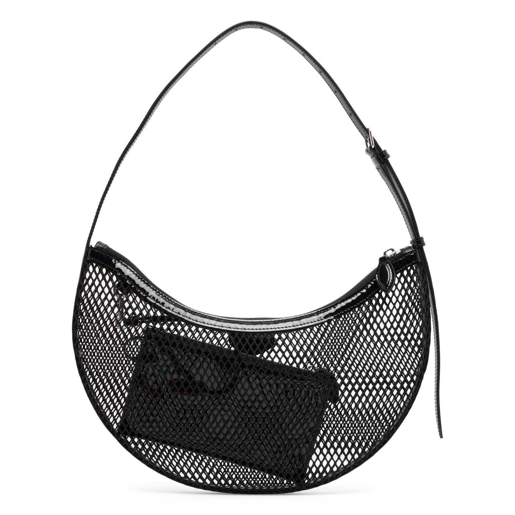 One piece black mesh bag