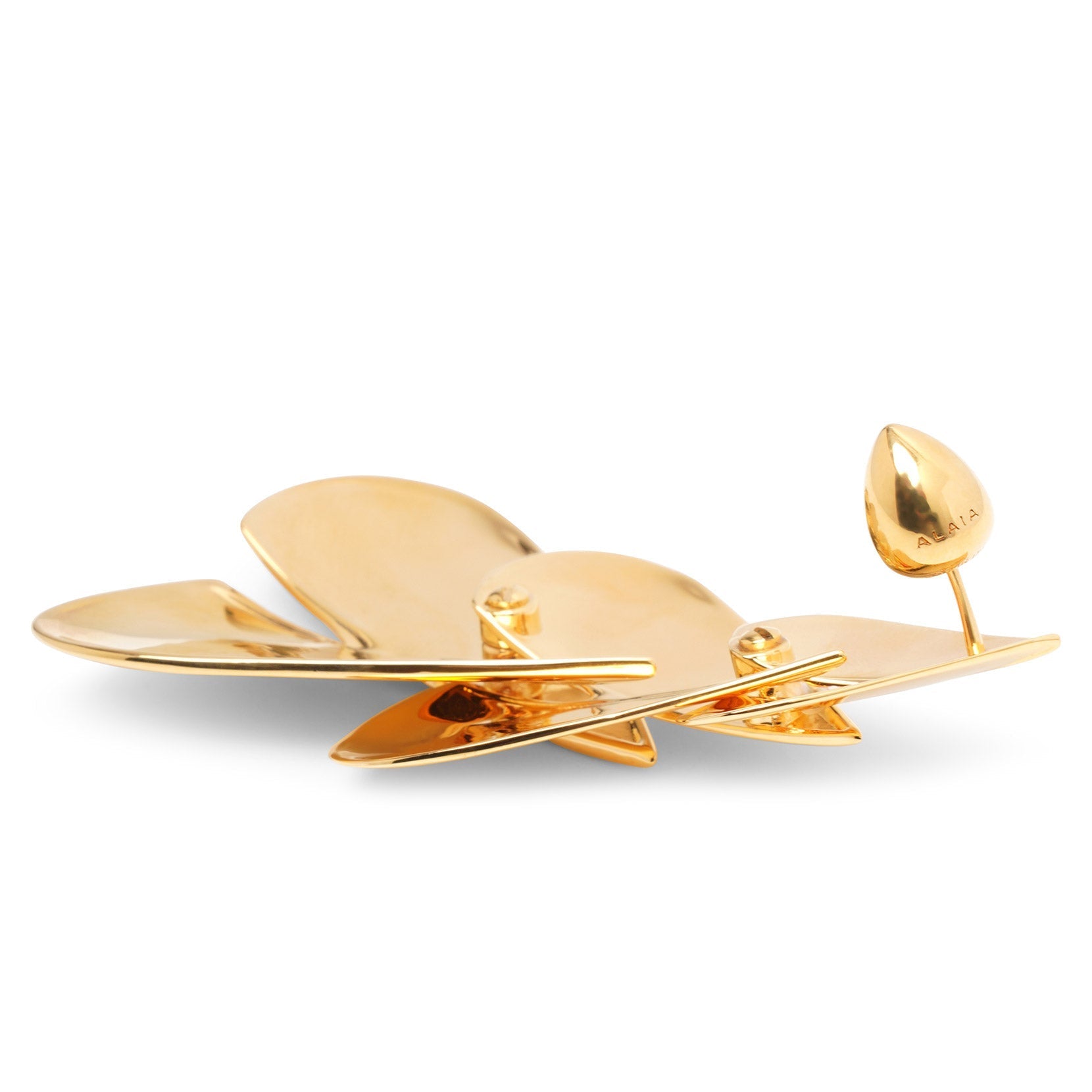 Le Coeur long gold earrings
