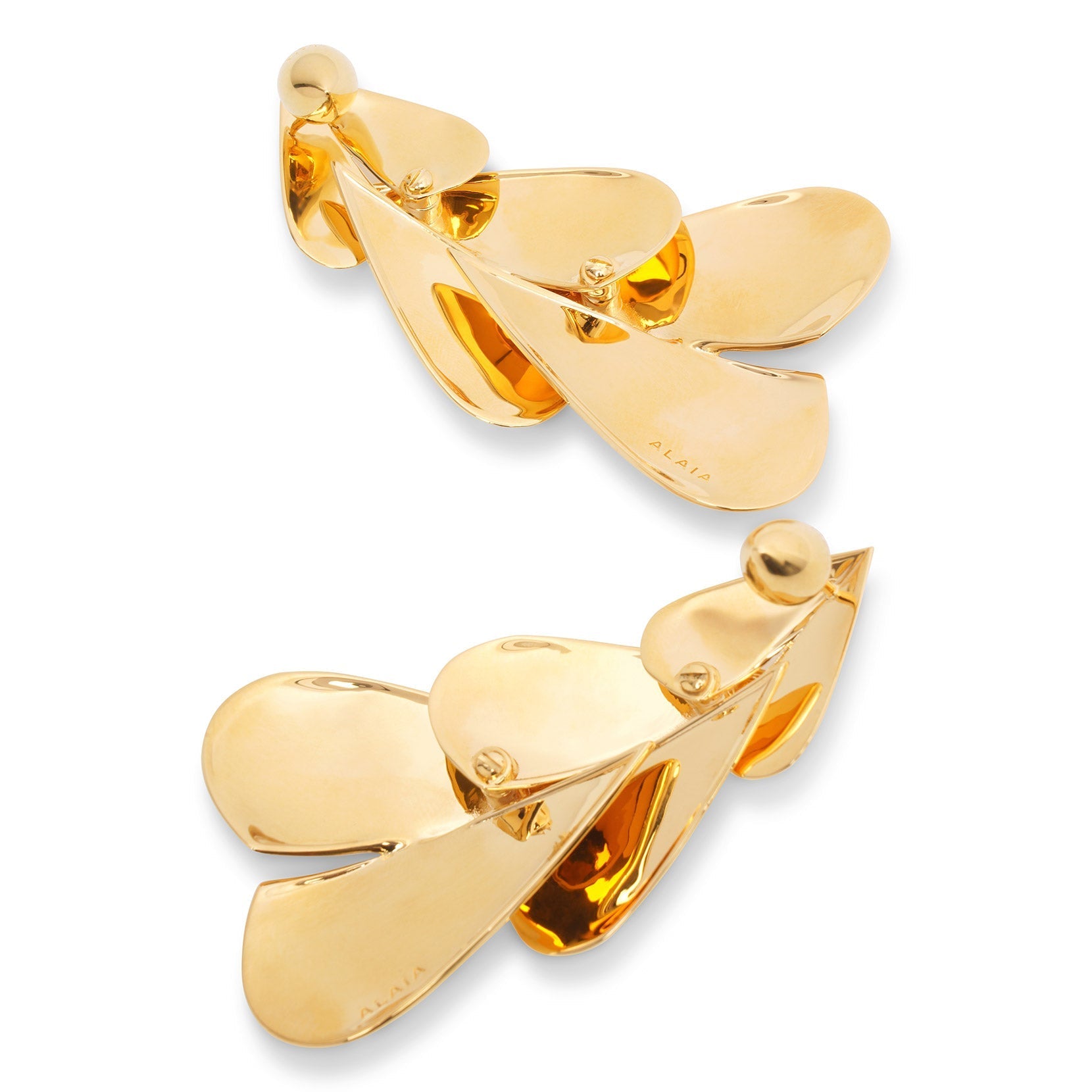 Le Coeur long gold earrings