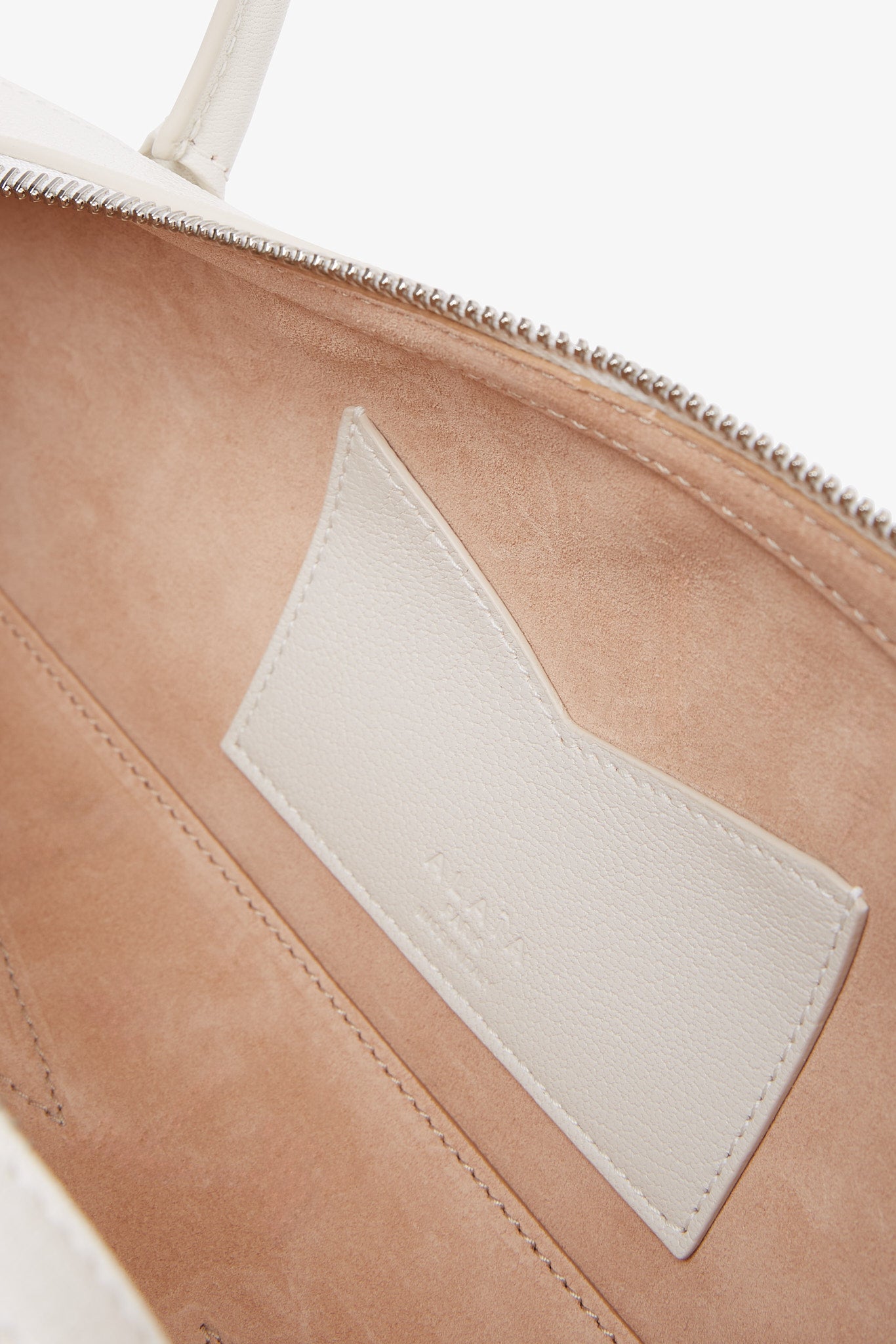Le Teckel Medium white leather bag