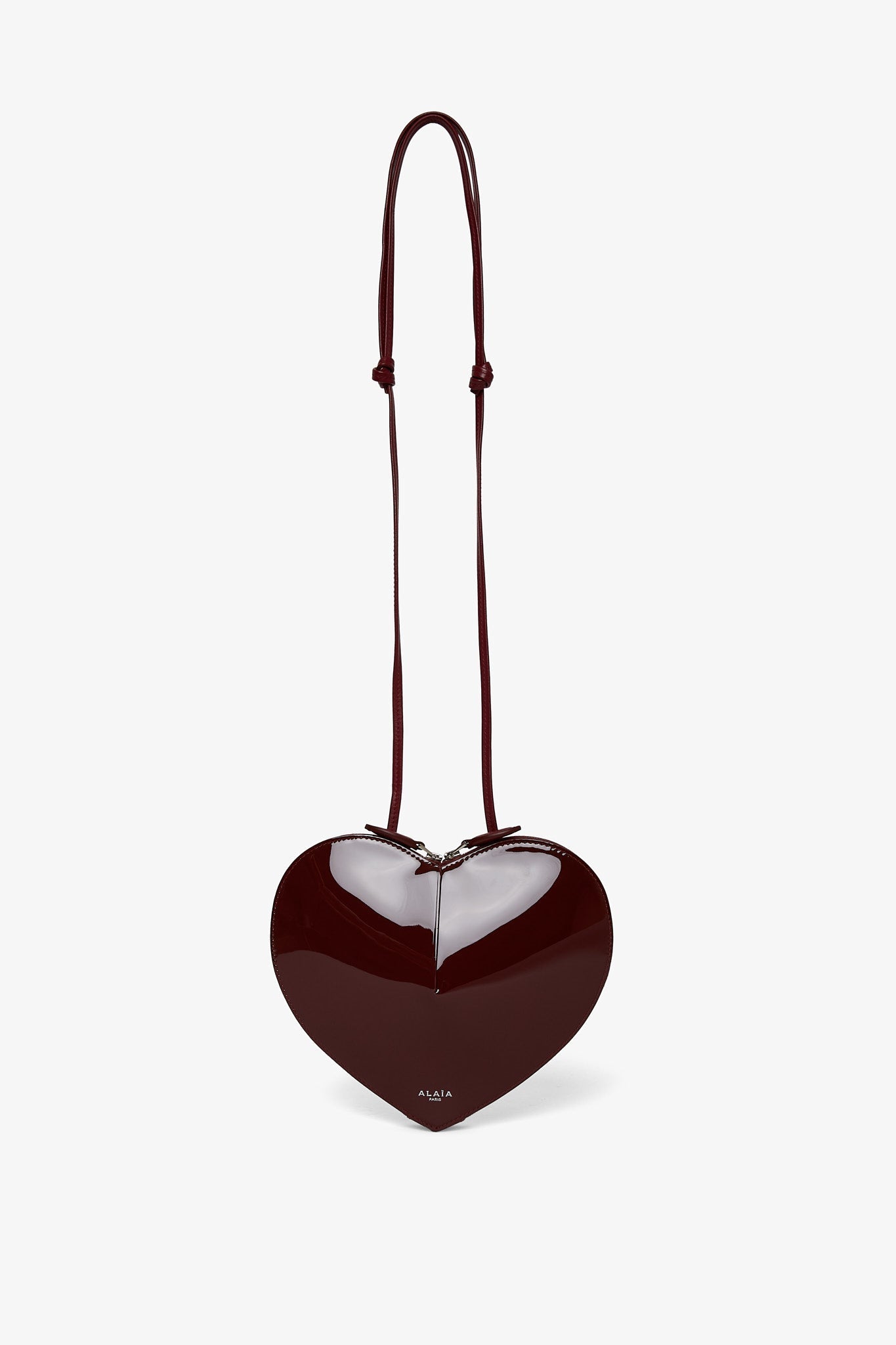 Le Coeur dark red patent crossbody bag