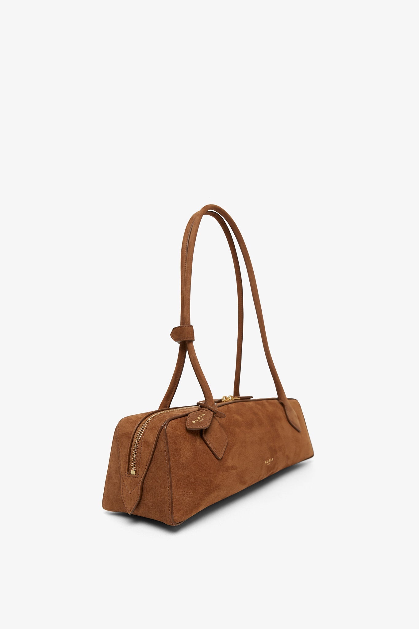 Le Teckel Medium light brown suede bag