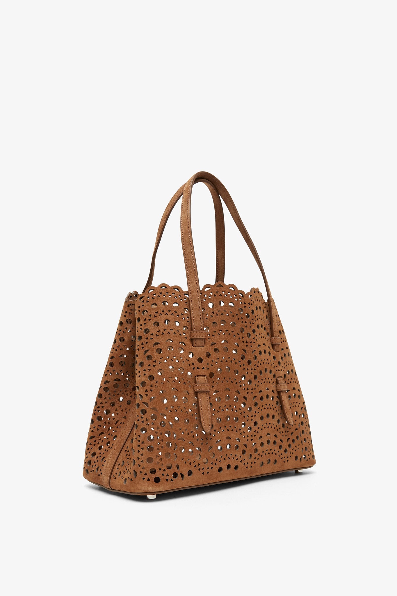 Mina 25 vienne light brown suede tote bag