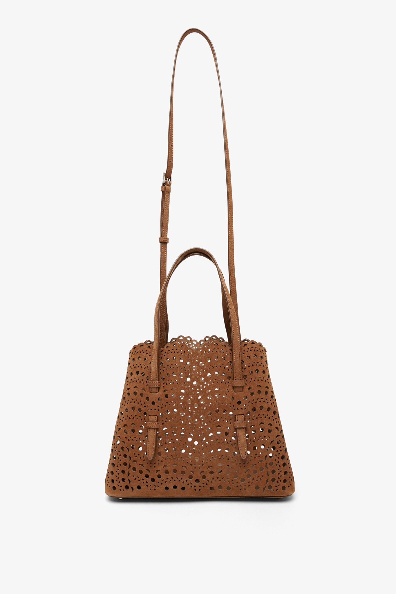 Mina 25 vienne light brown suede tote bag