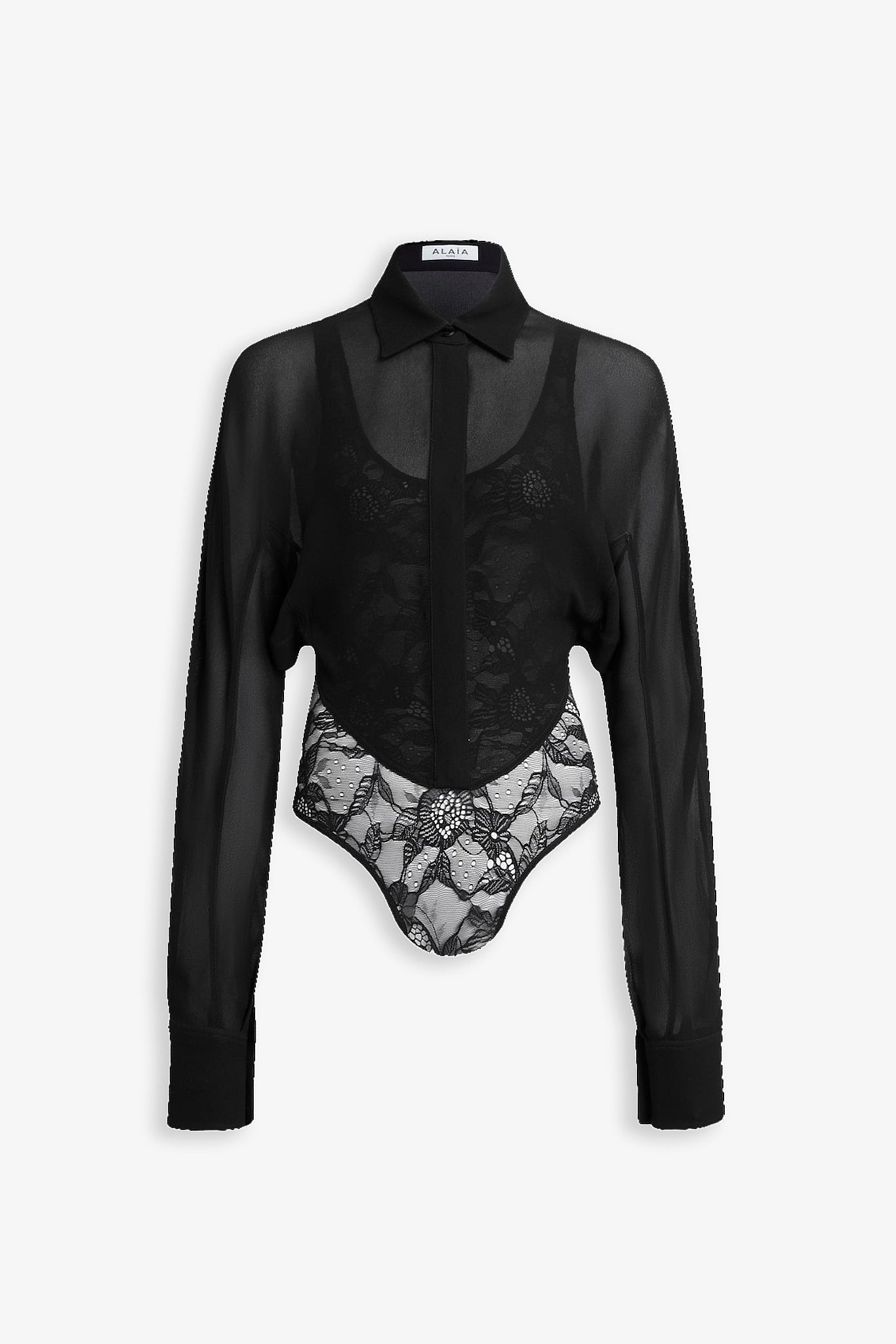 Georgette shirt bodysuit