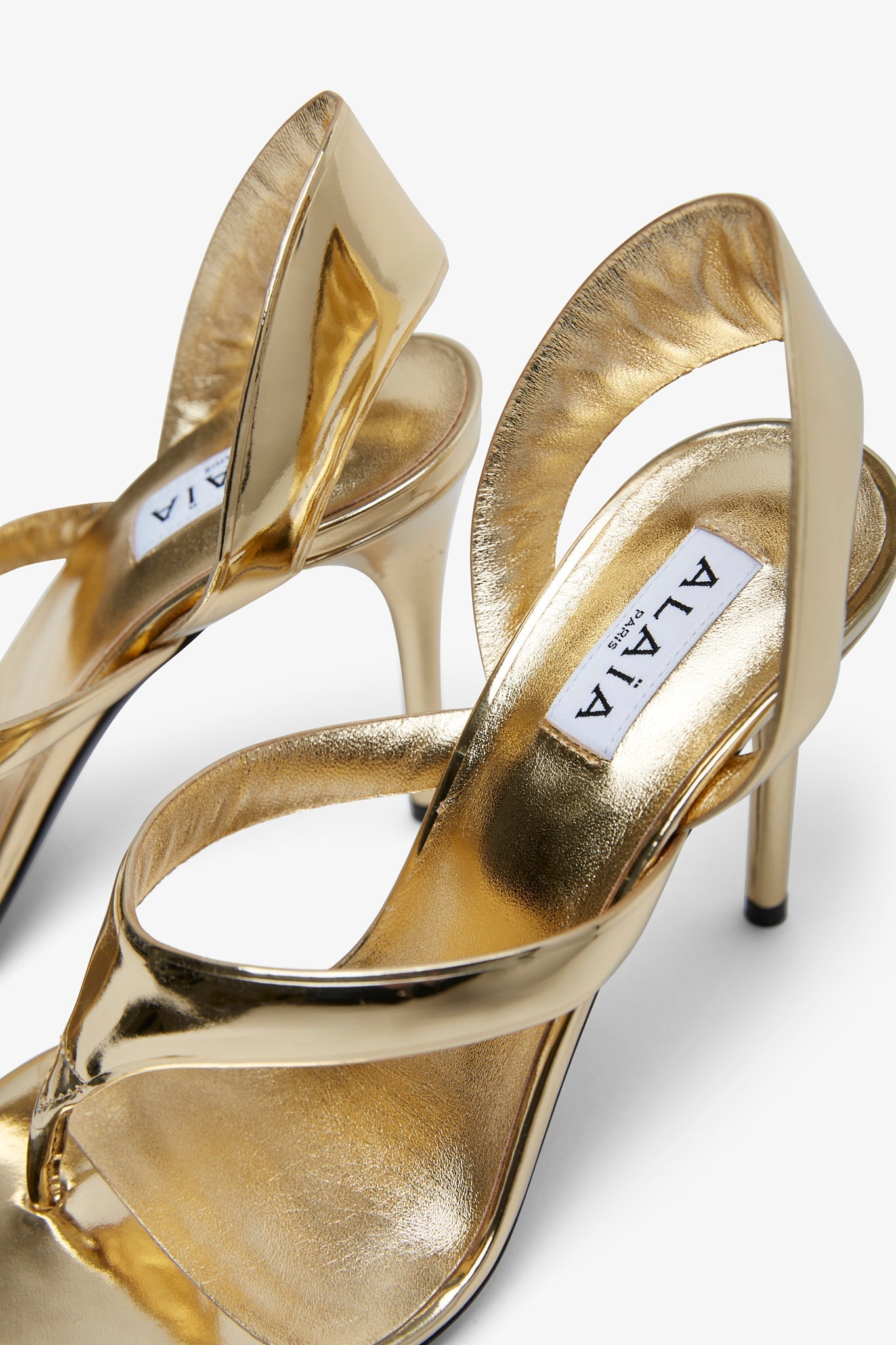Infradito 90 gold leather sandals