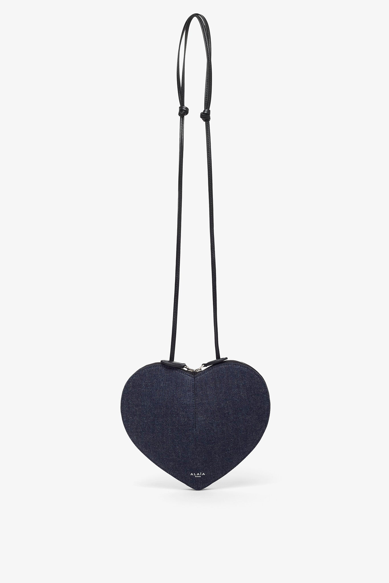 Le Coeur blue denim crossbody bag