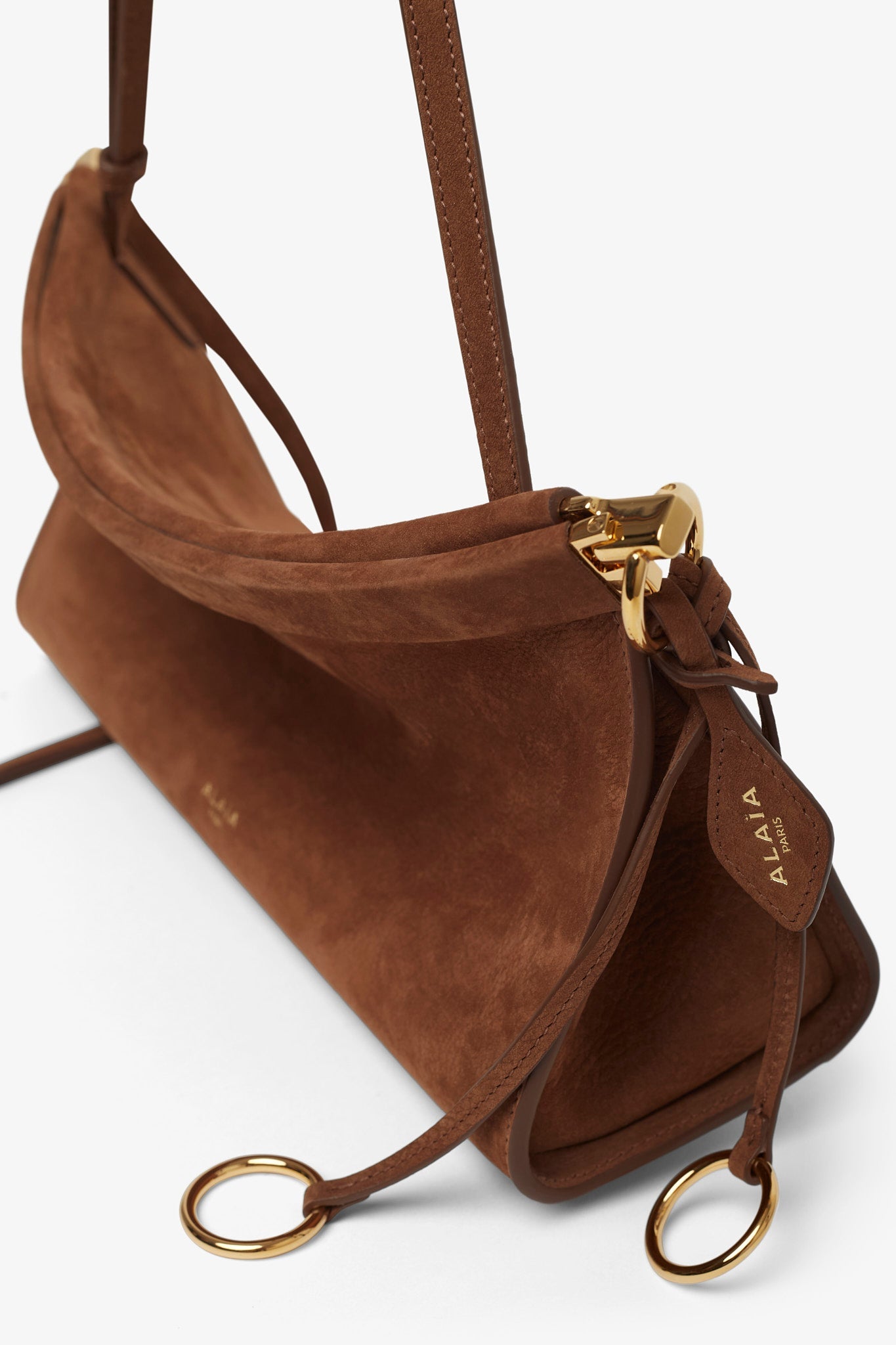 Le Click EW Medium brown nubuck leather bag