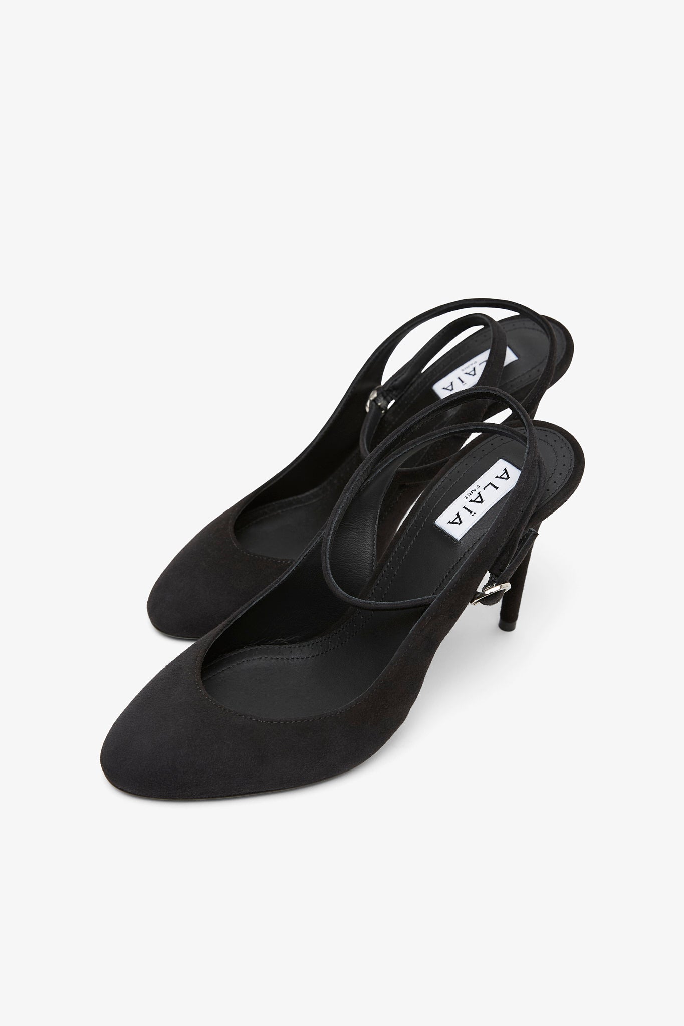Decollete 90 black slingbacks