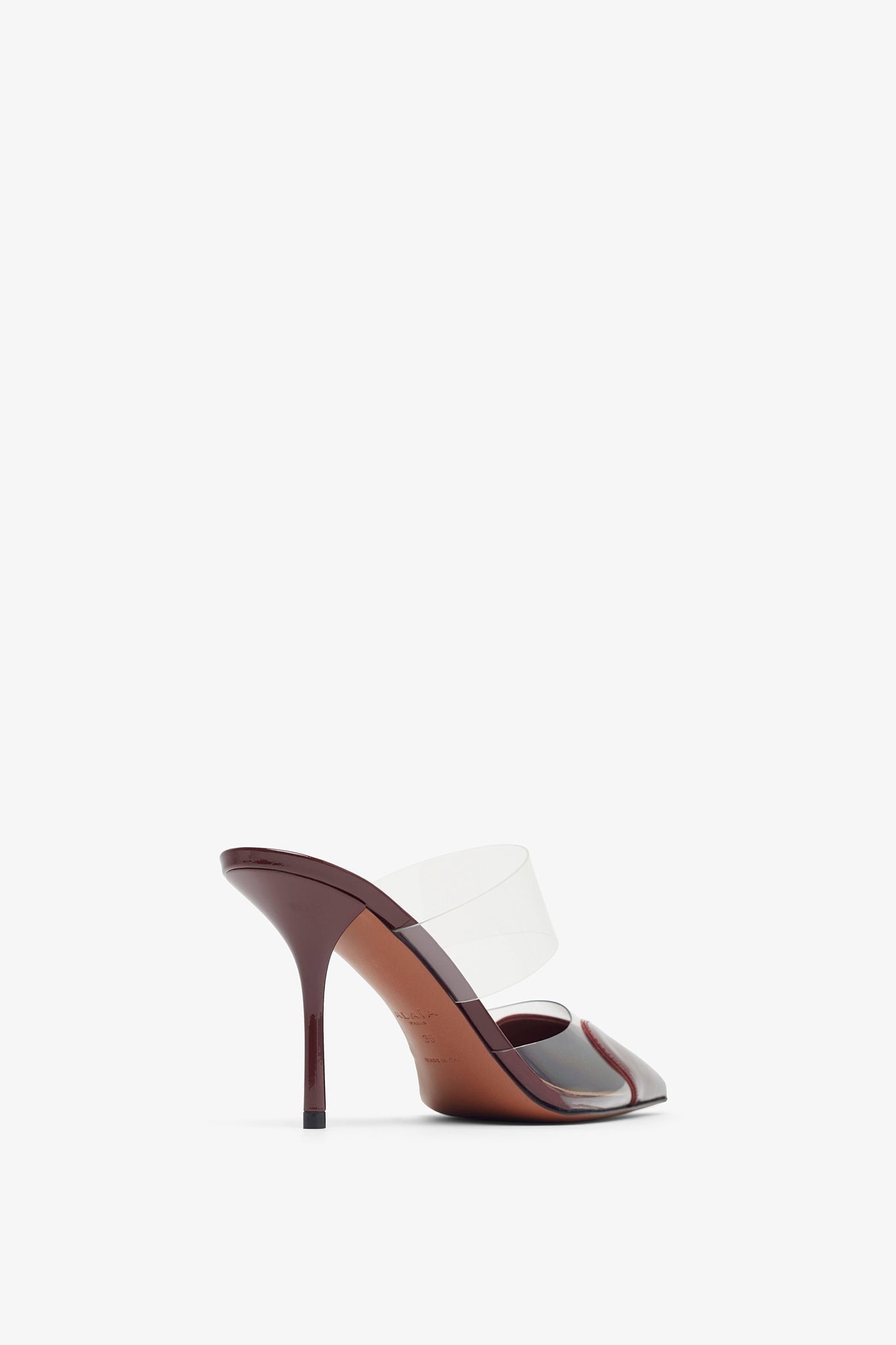 Coeur 90 burgundy mule pumps