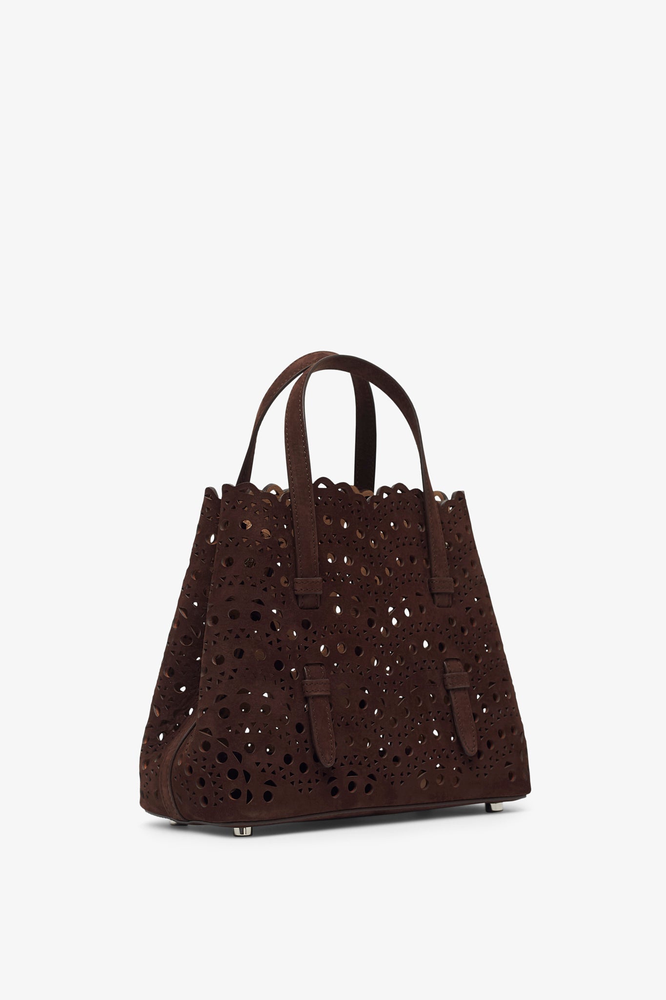 Mina 20 vienne vague dark brown nubuck tote bag