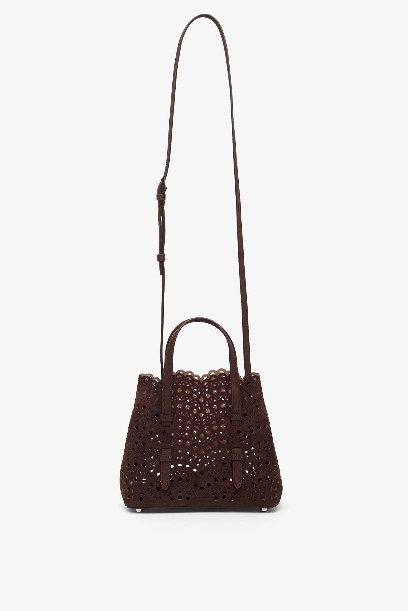 Mina 20 vienne vague dark brown nubuck tote bag