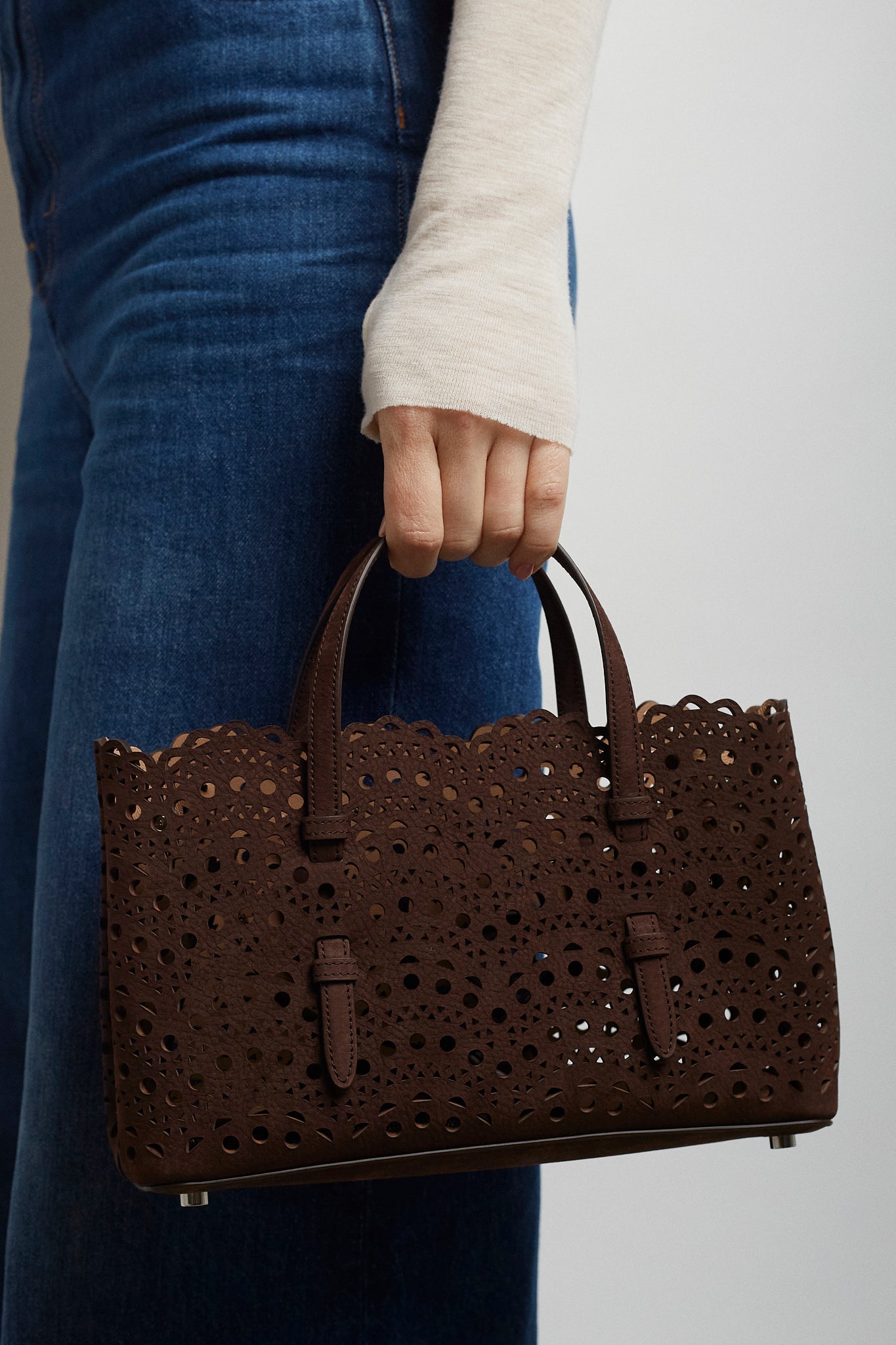 Mina 25 EW vienne vague brown tote bag
