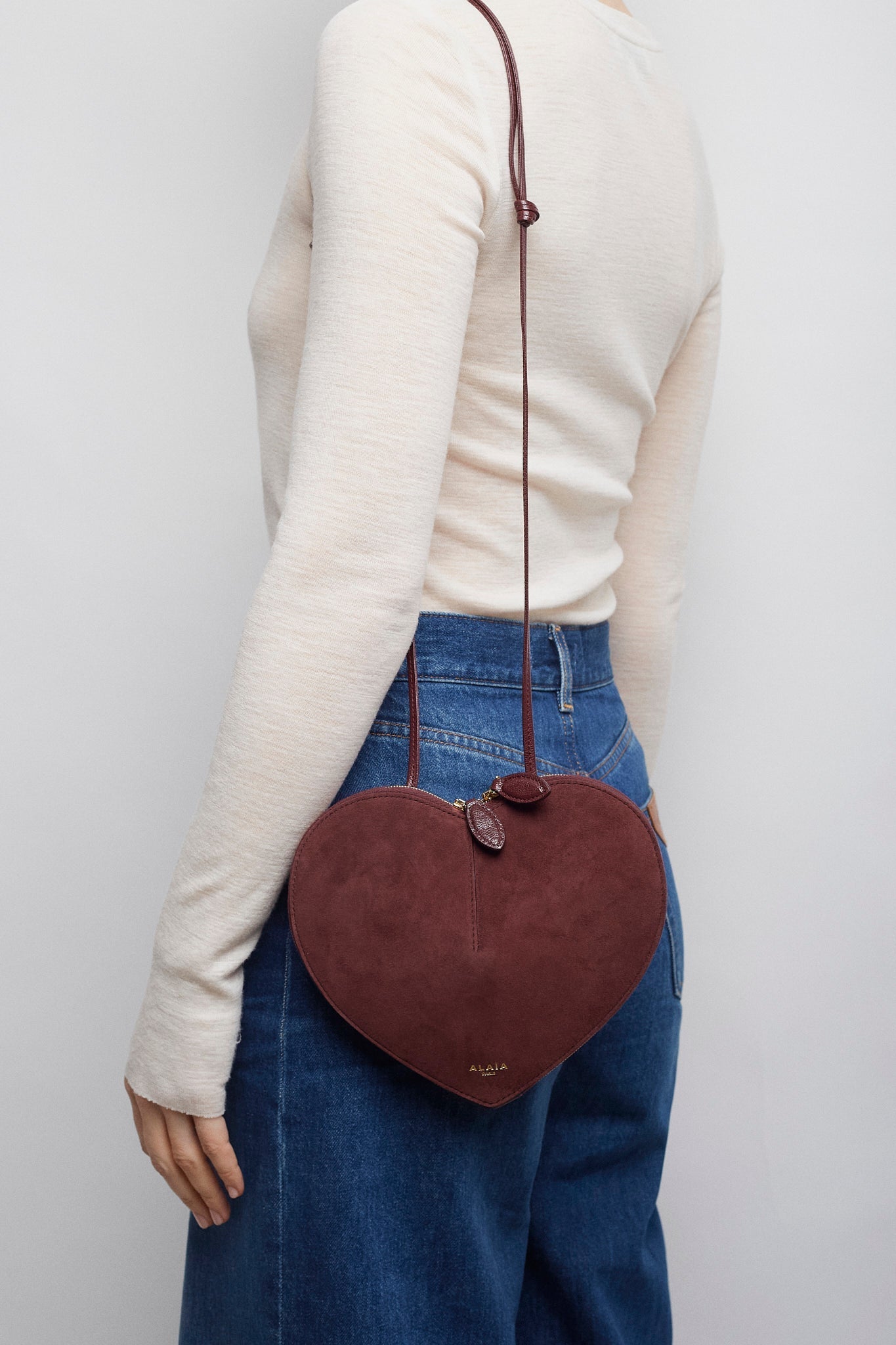 Le Coeur dark red crossbody bag