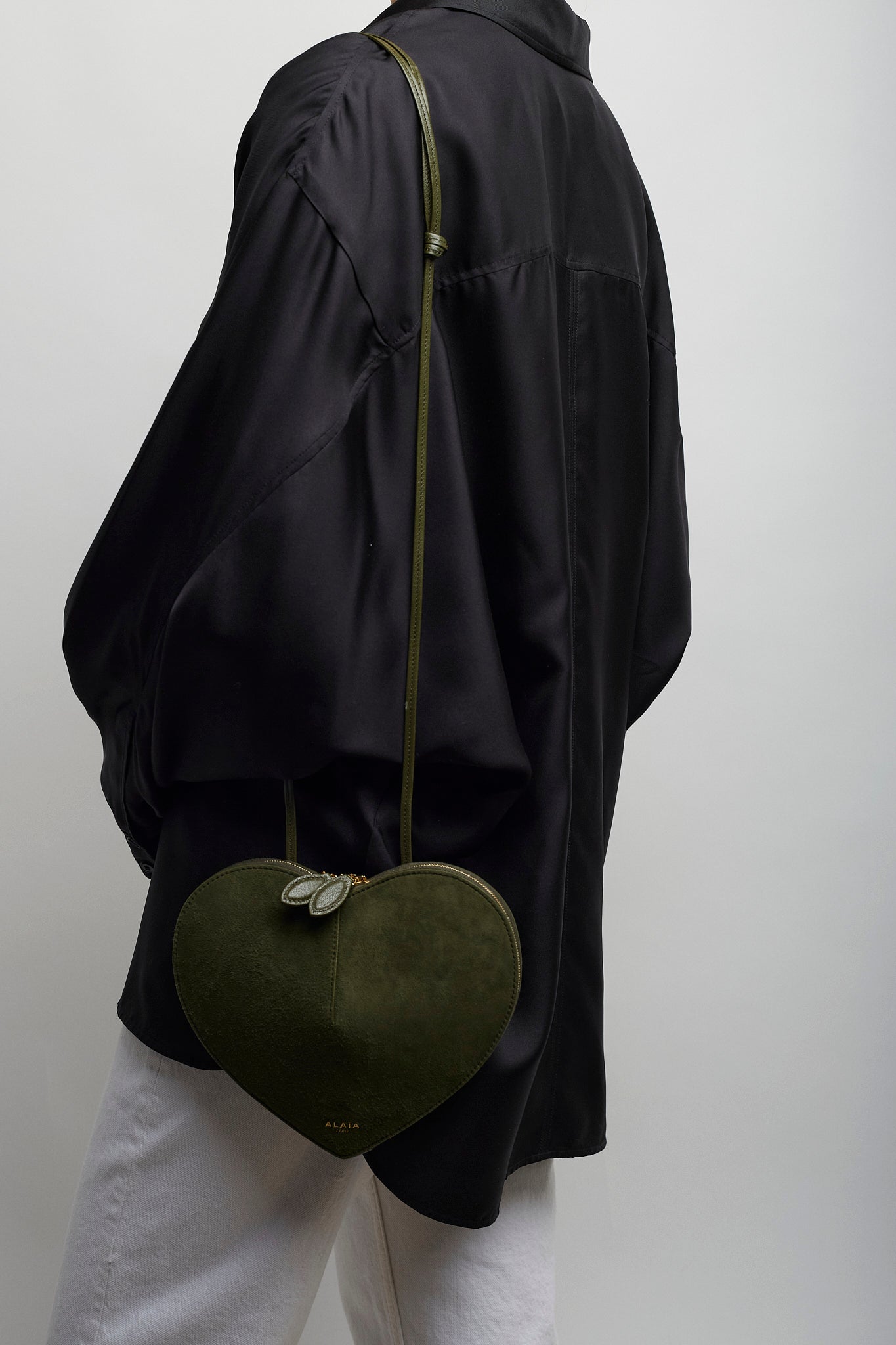 Le Coeur dark green crossbody bag