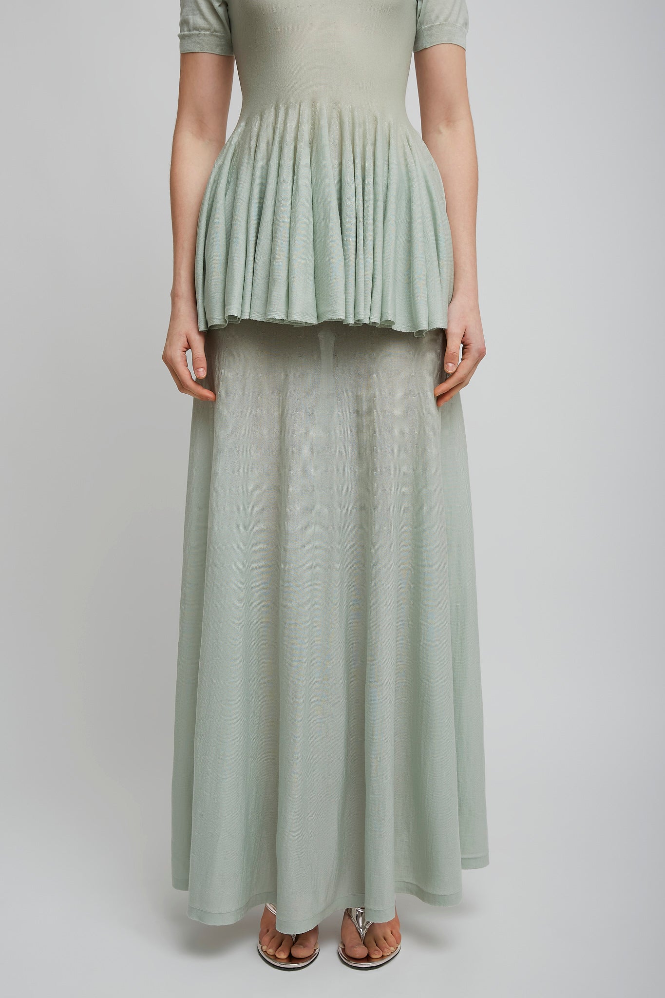 Maxi light blue skirt