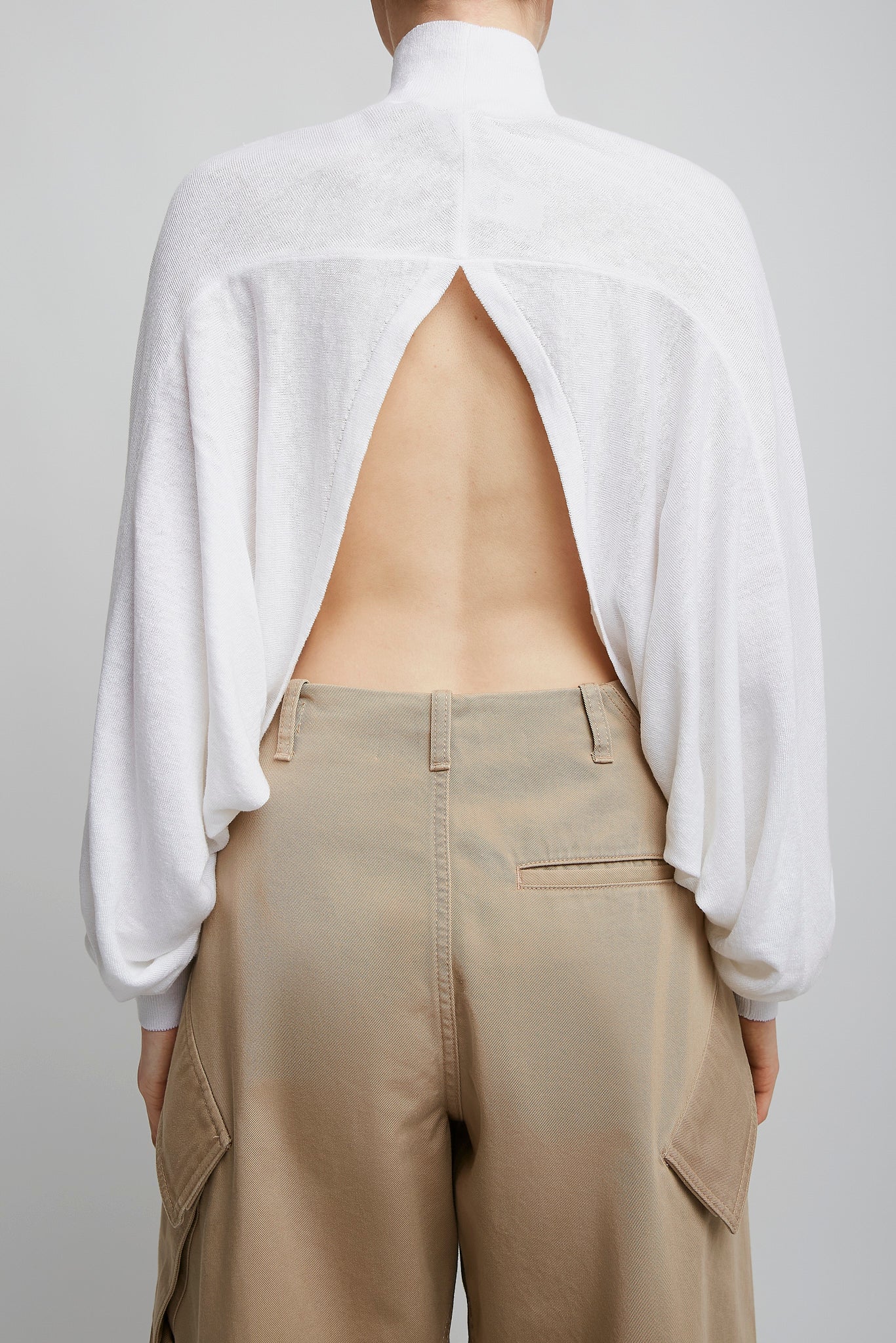 Batwing white jumper