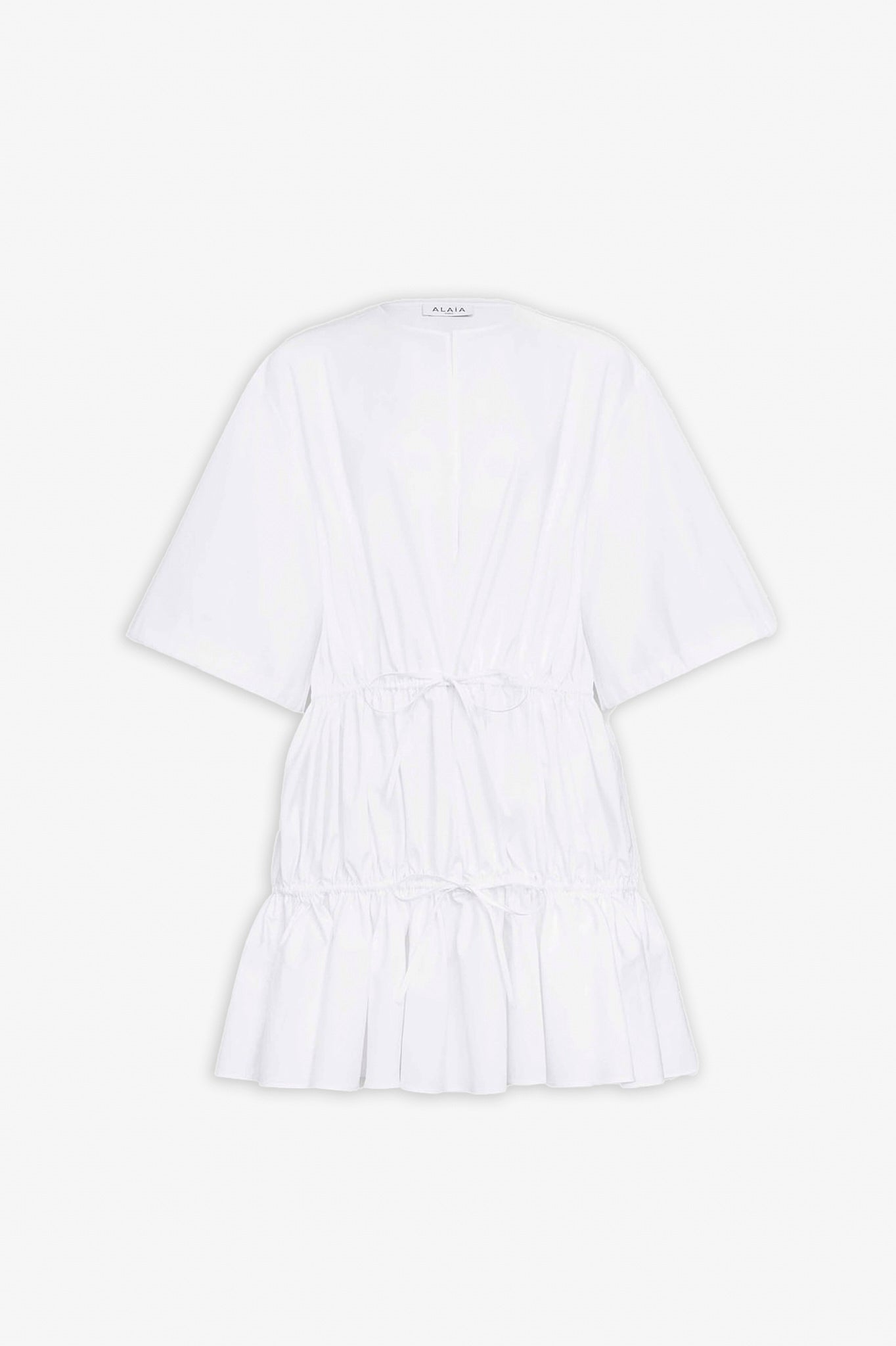 Cotton poplin white dress