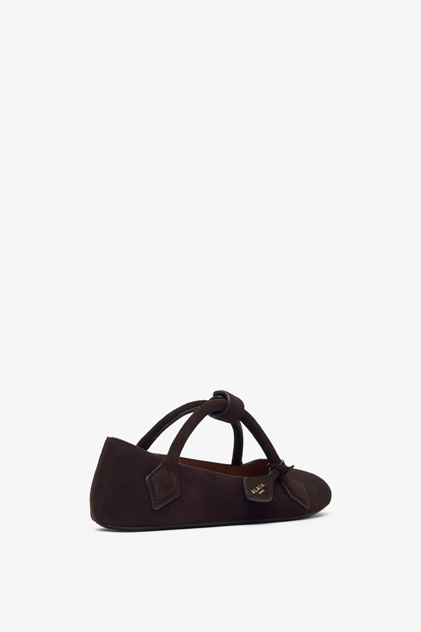 Teckel brown suede ballet flats