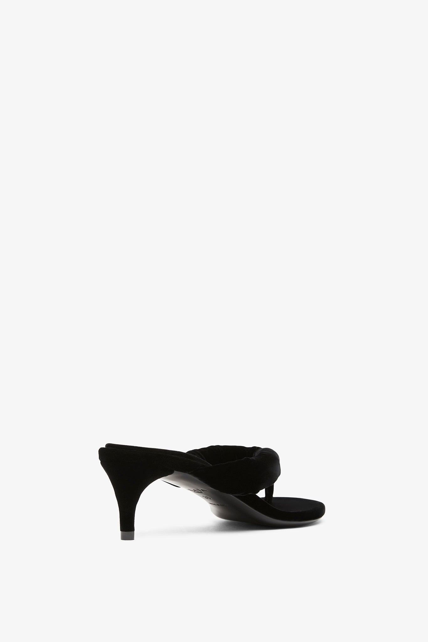 Infradito velvet thong mules