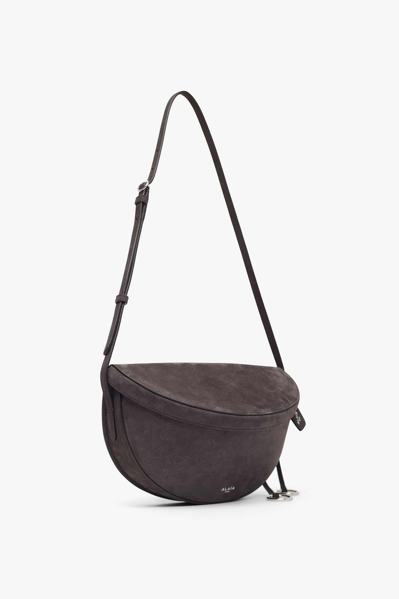 Hip east west grey nubuck bag