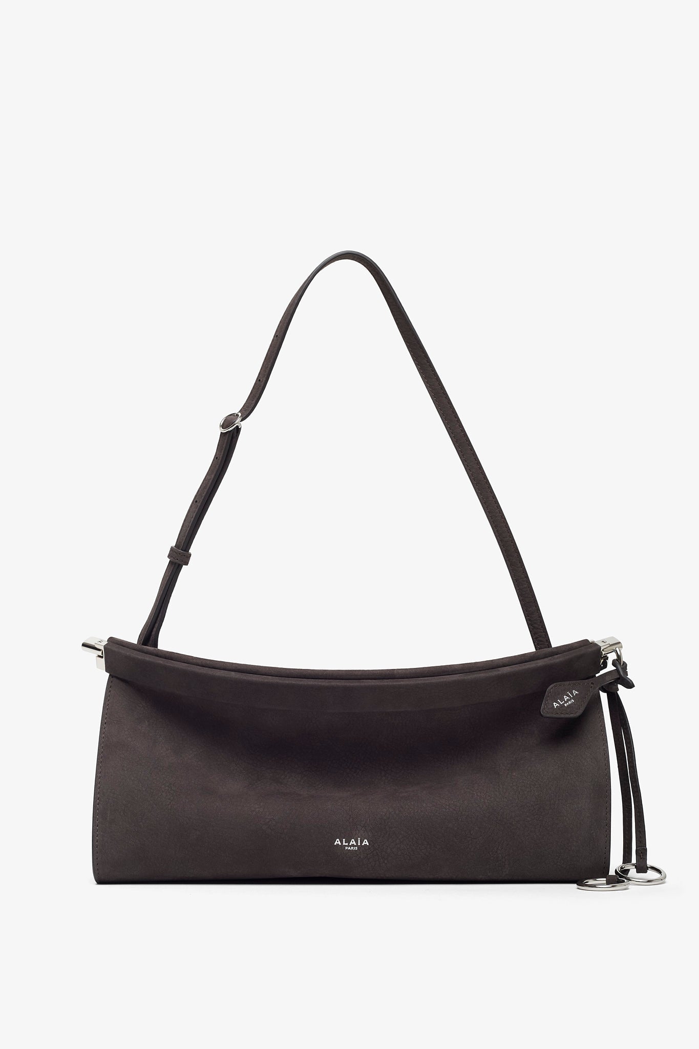 Le Click east west medium grey bag