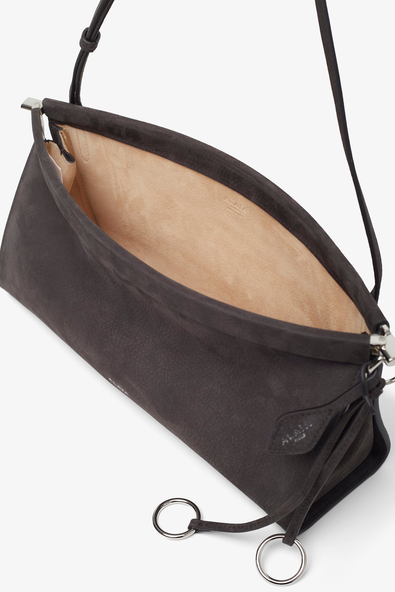 Le Click east west medium grey bag
