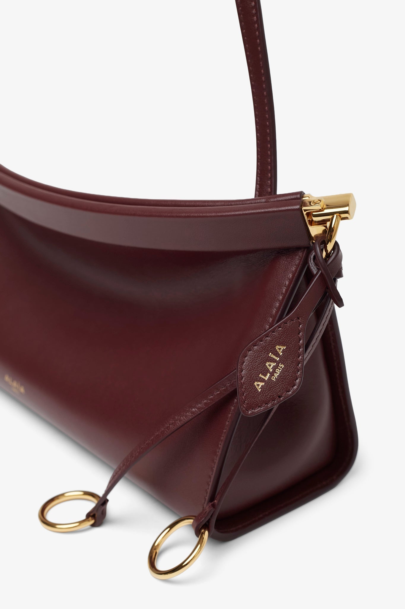 Le Click east west medium dark red bag