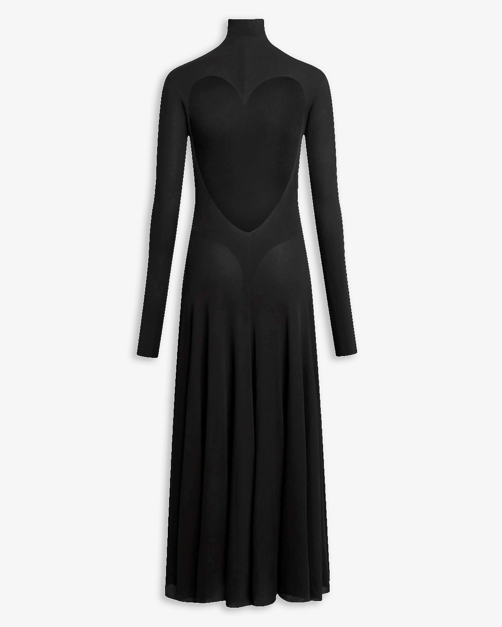 Heart black jersey dress