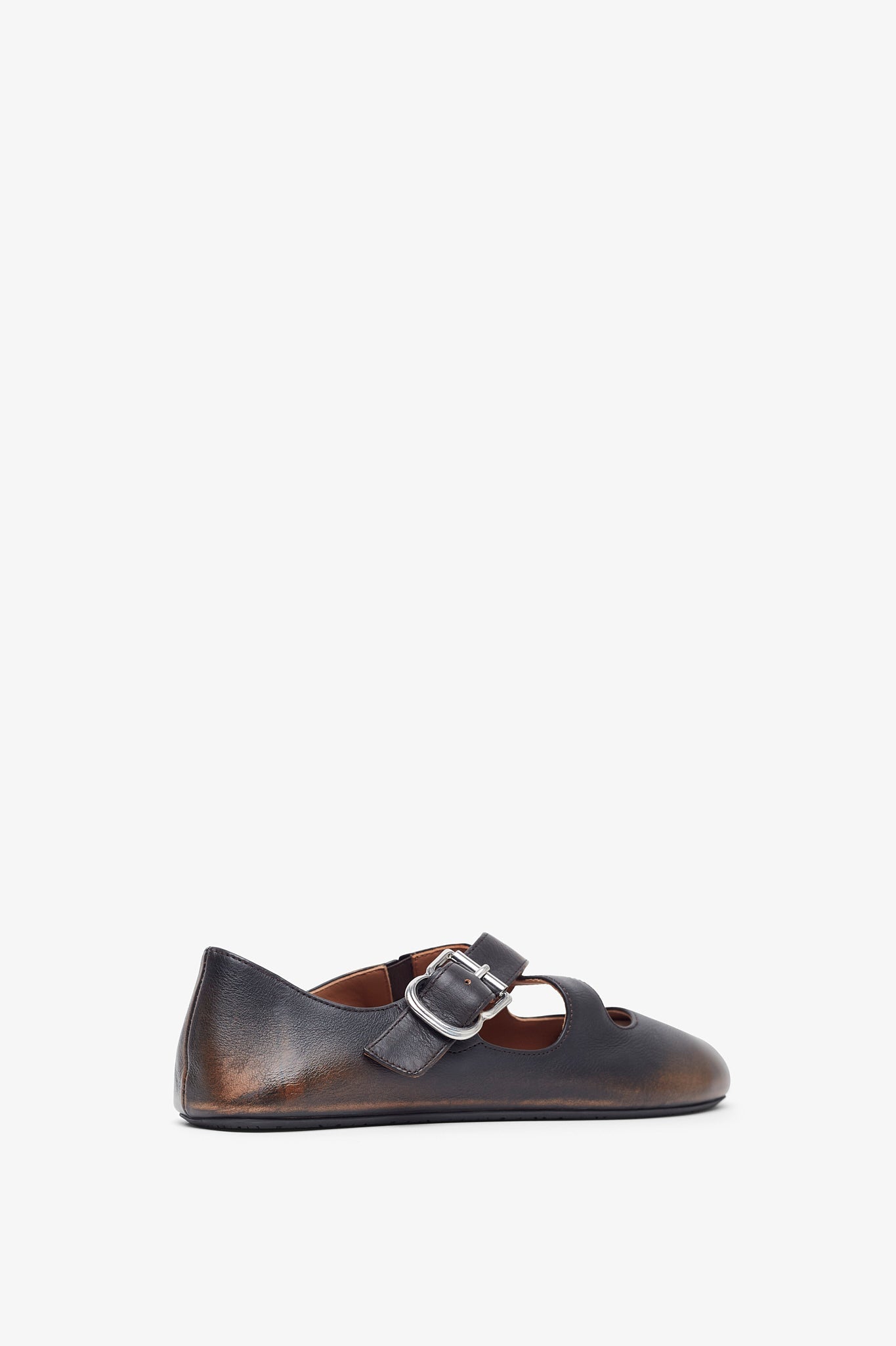 Criss cross brown ballet flats