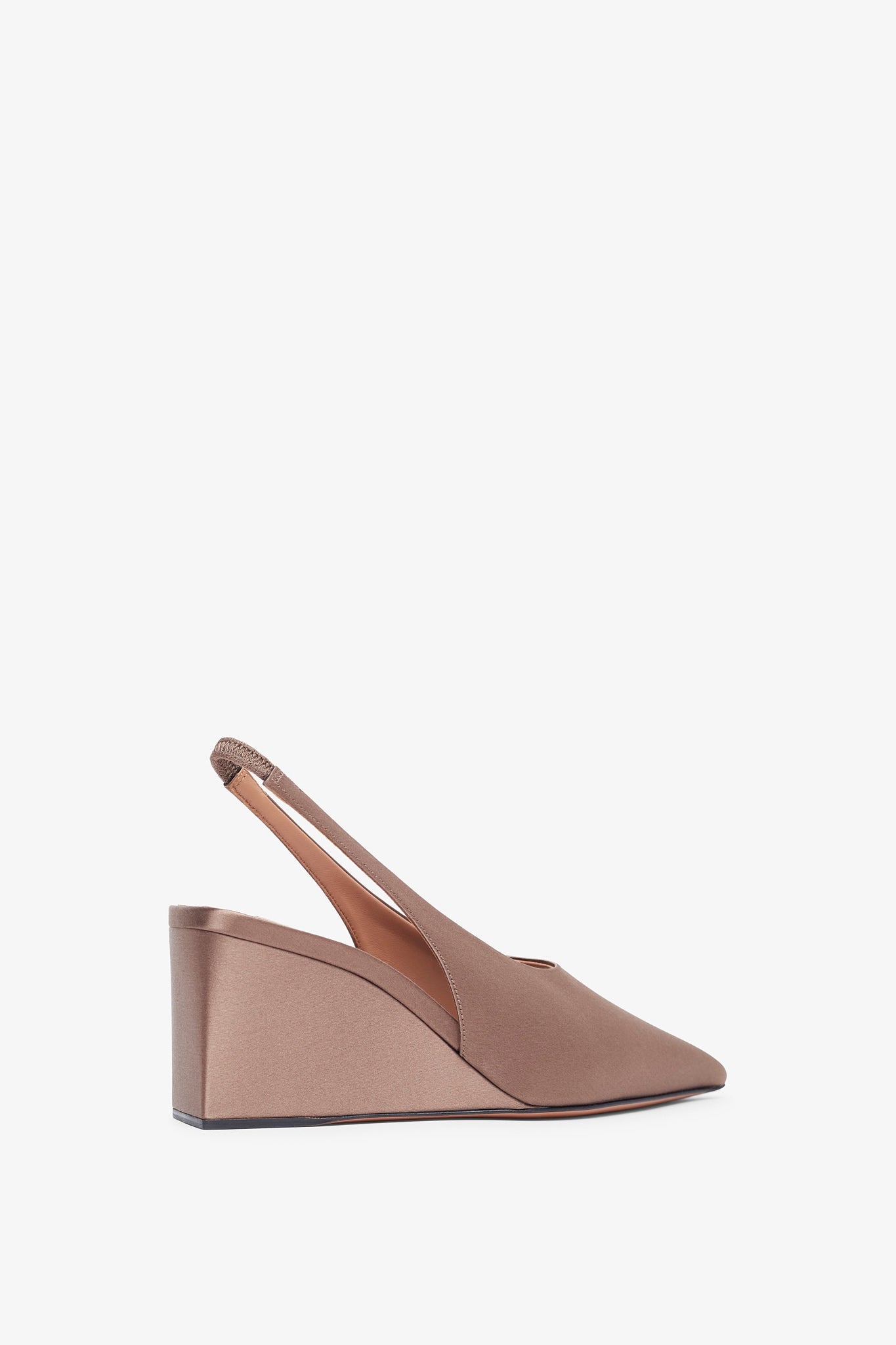 Blush 90 satin slingback wedges