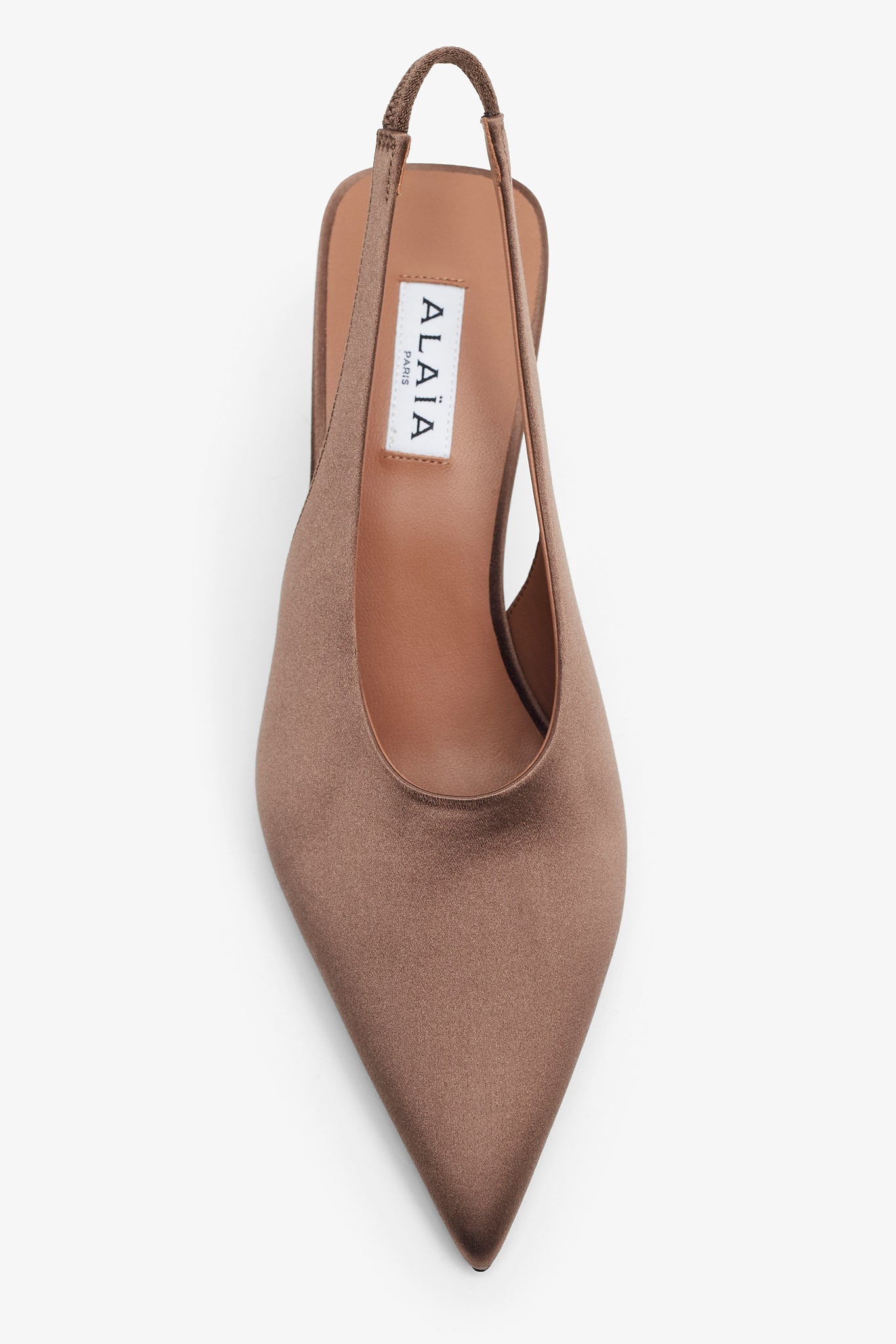 Blush 90 satin slingback wedges