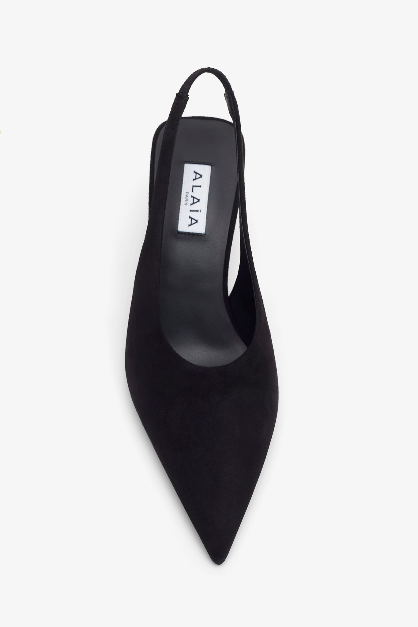 Black 90 suede slingback wedges