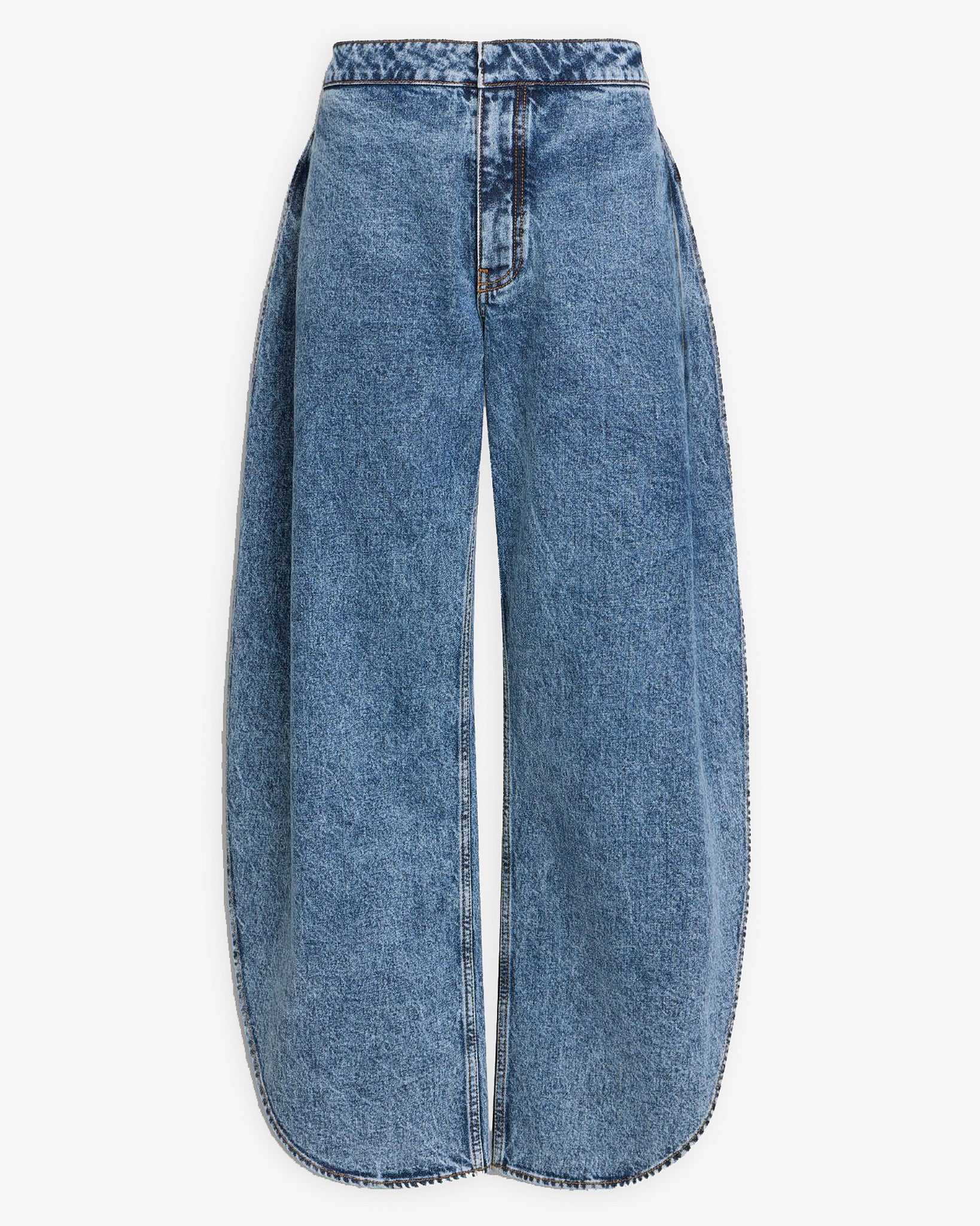 Blue petal denim pants