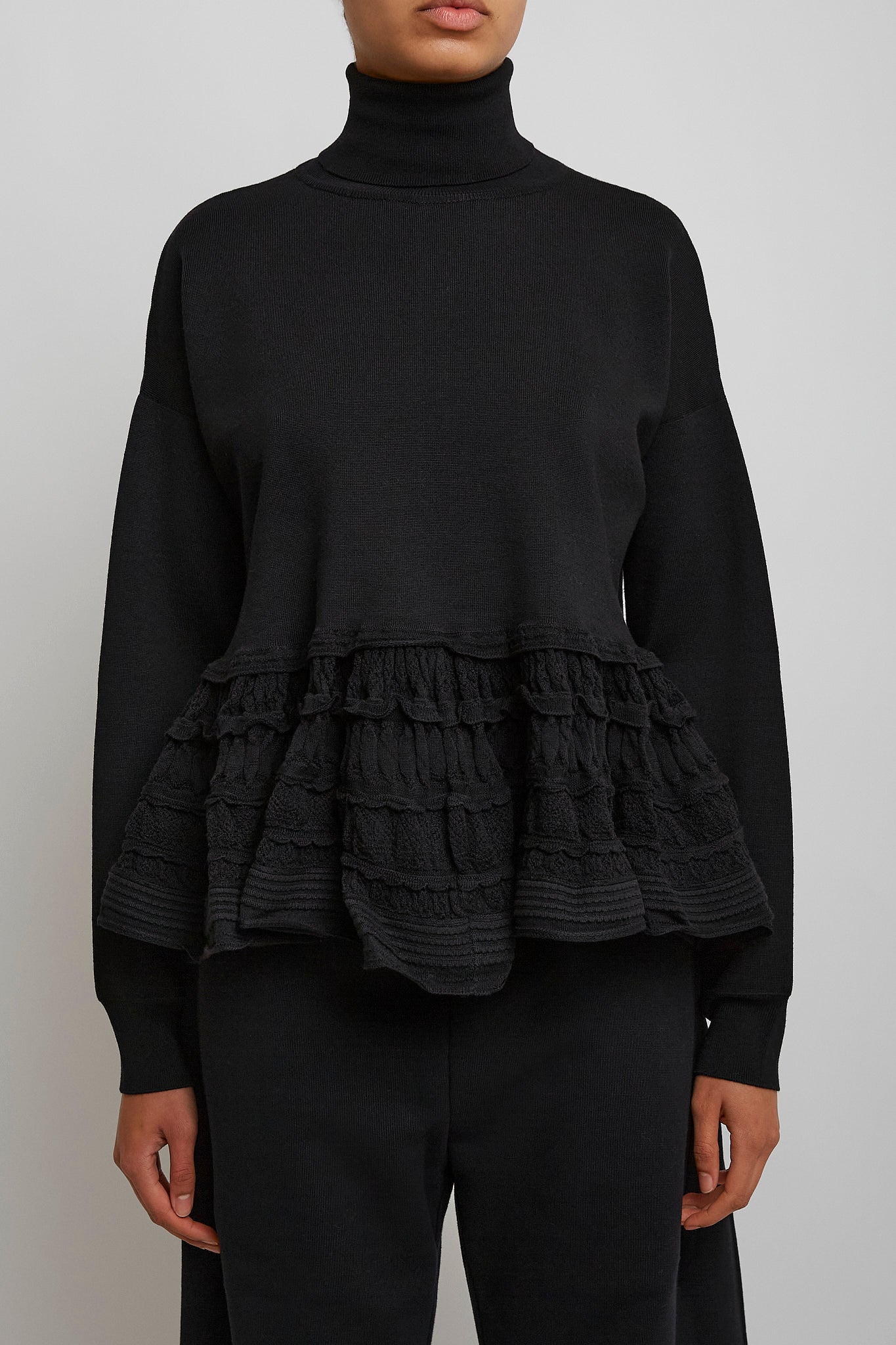 Alaia black peplum jumper