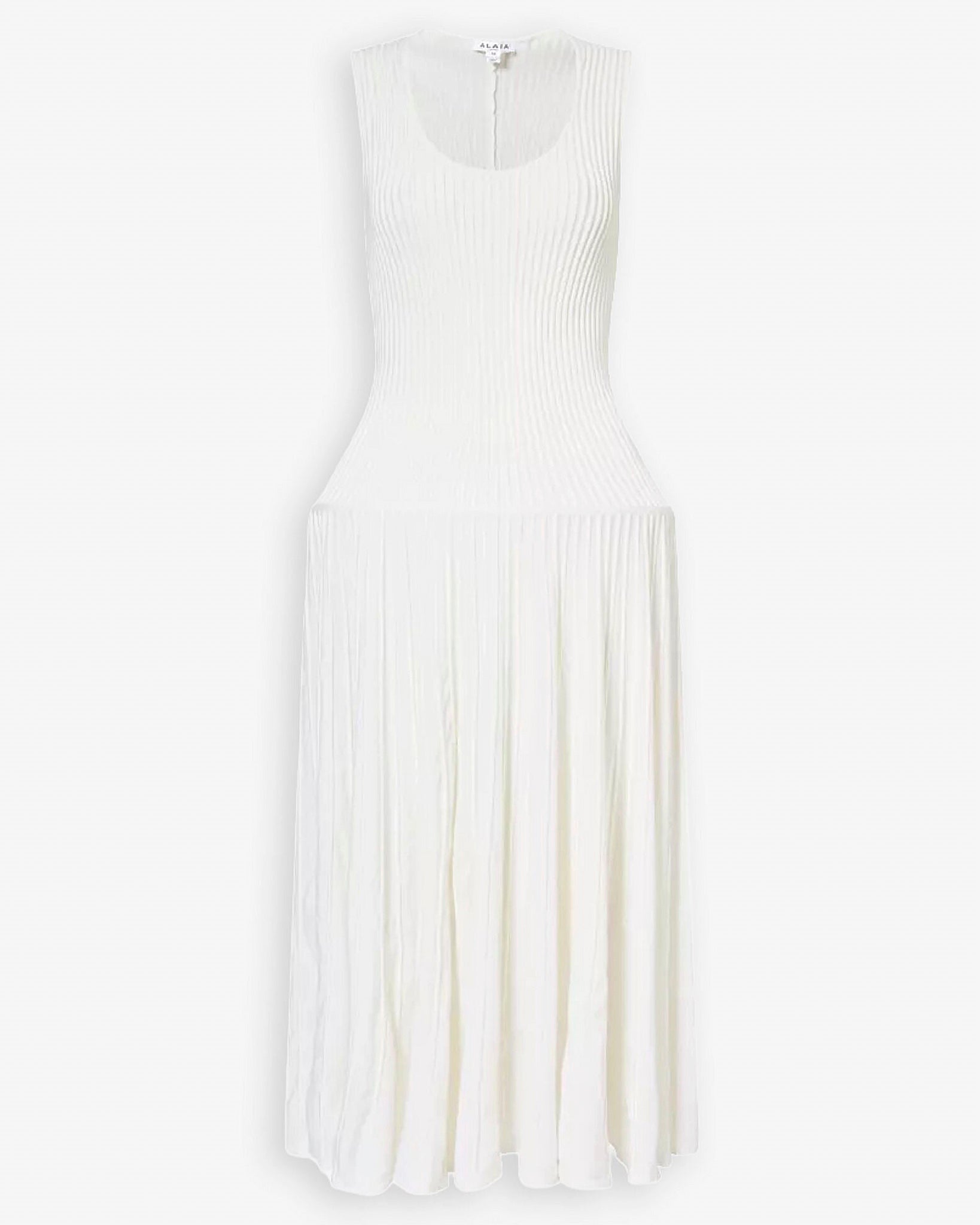 White knit crinoline dress