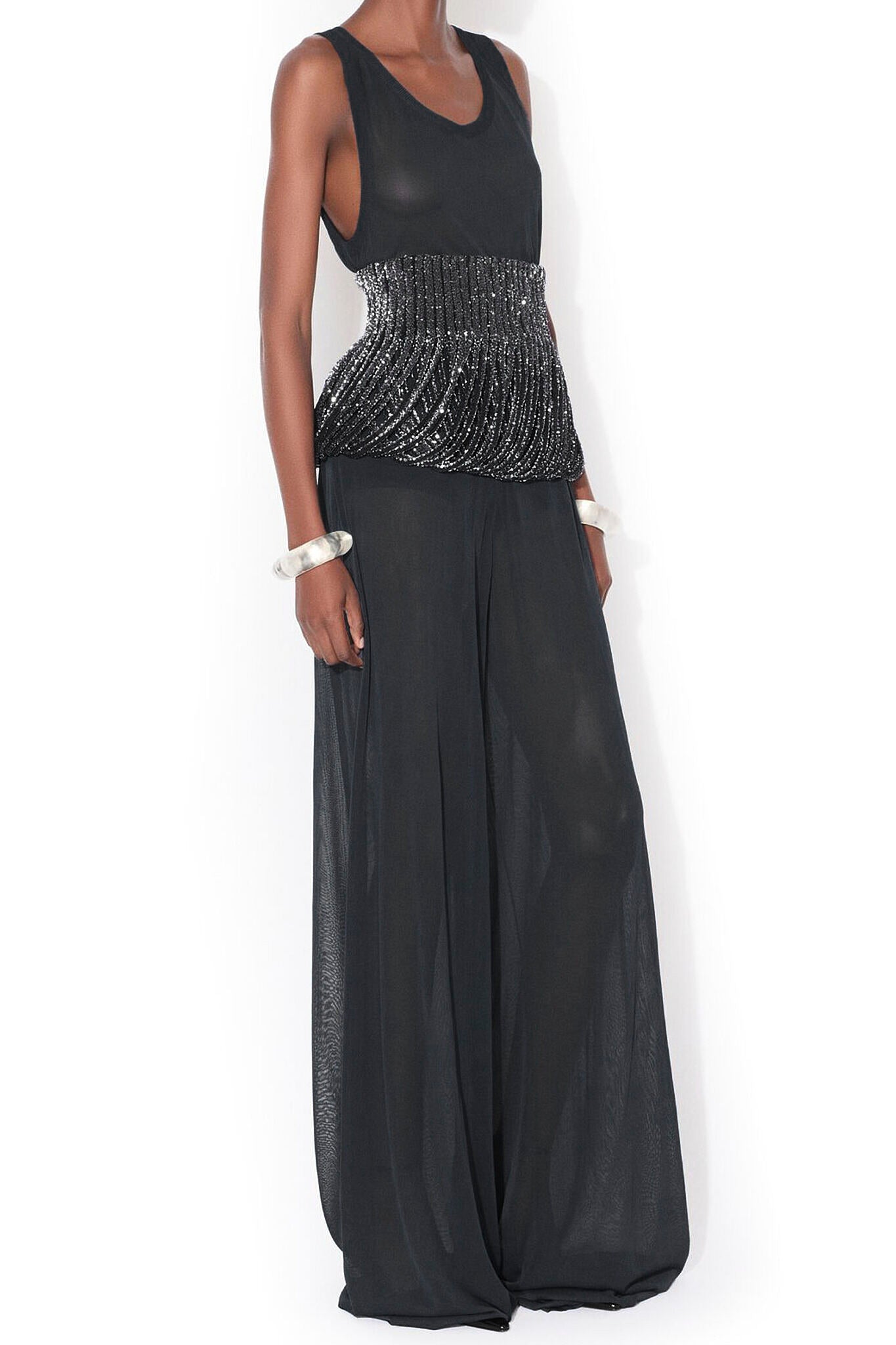 Alaia black fluid jumpsuit