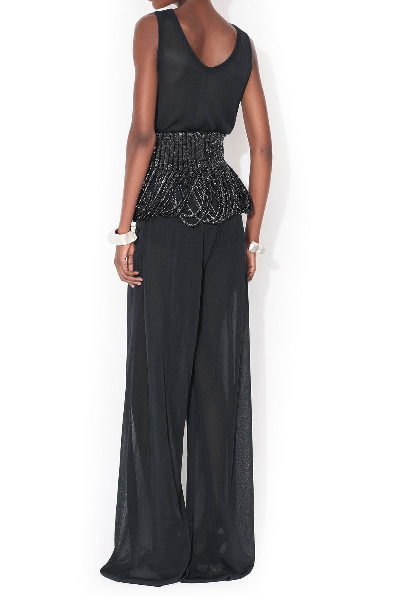 Alaia black fluid jumpsuit