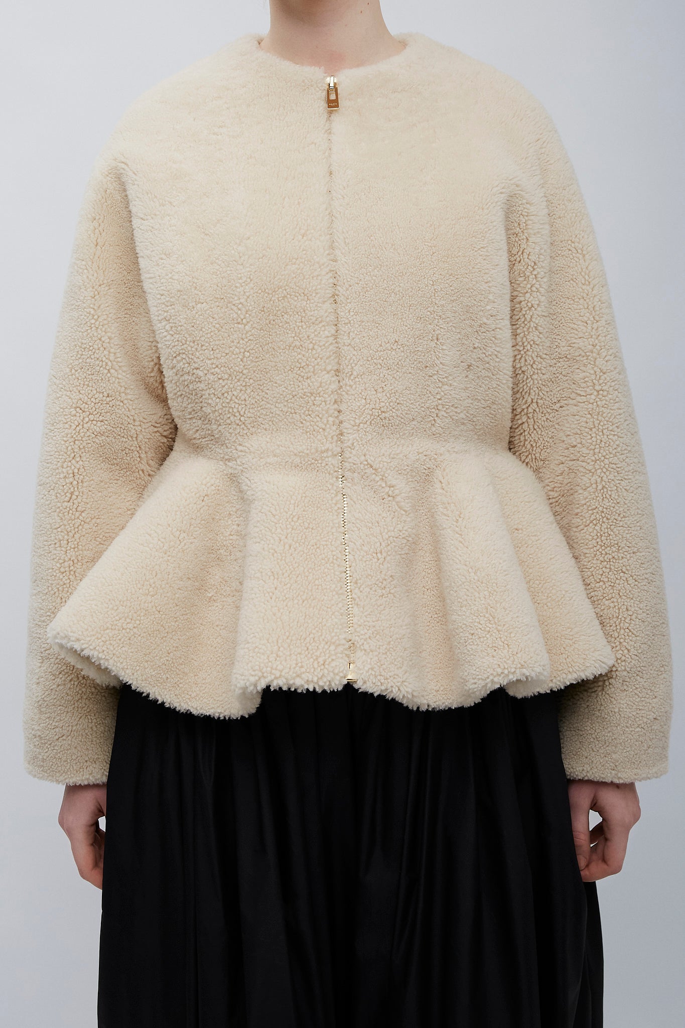 Ivory peplum jacket