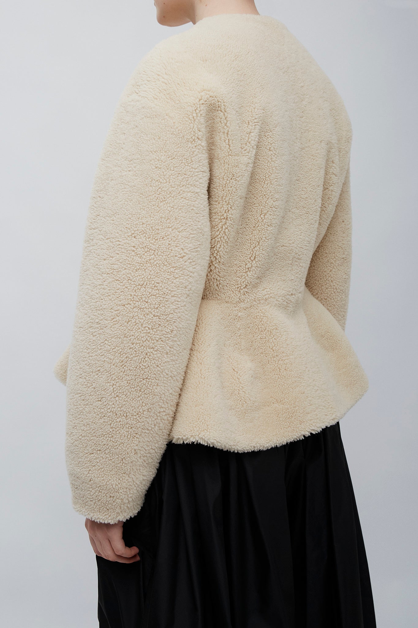 Ivory peplum jacket