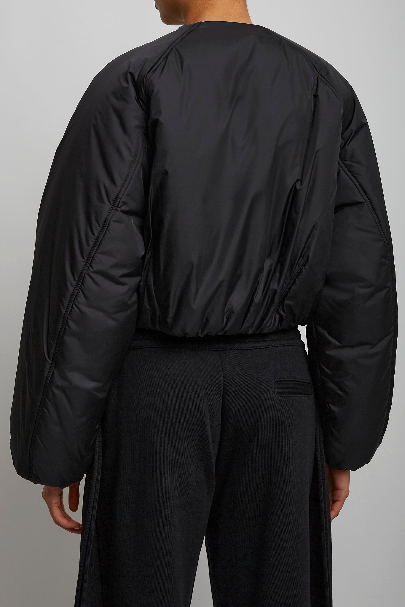 Alaia black bomber plie jacket