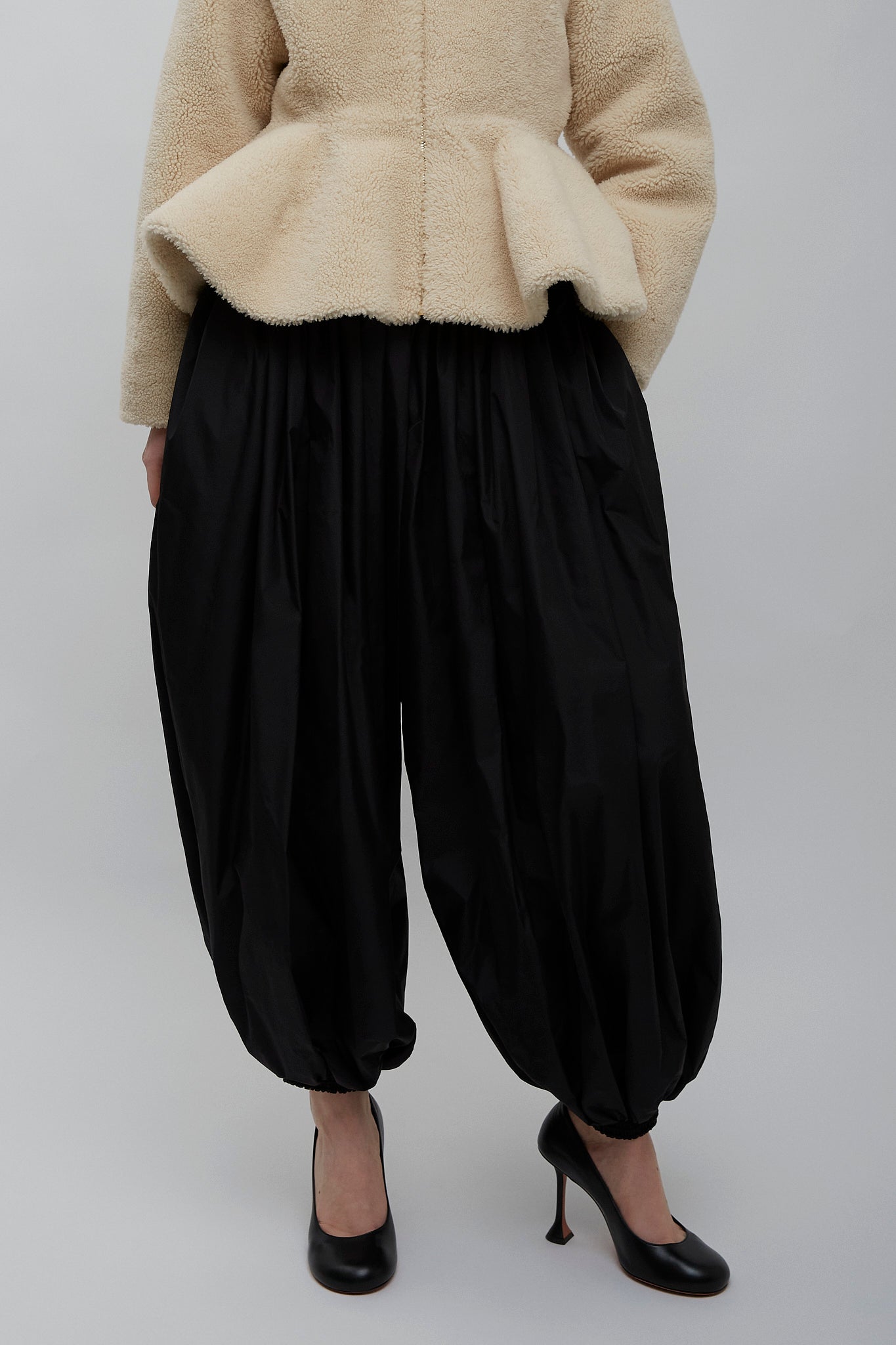 Alaia black balloon pants