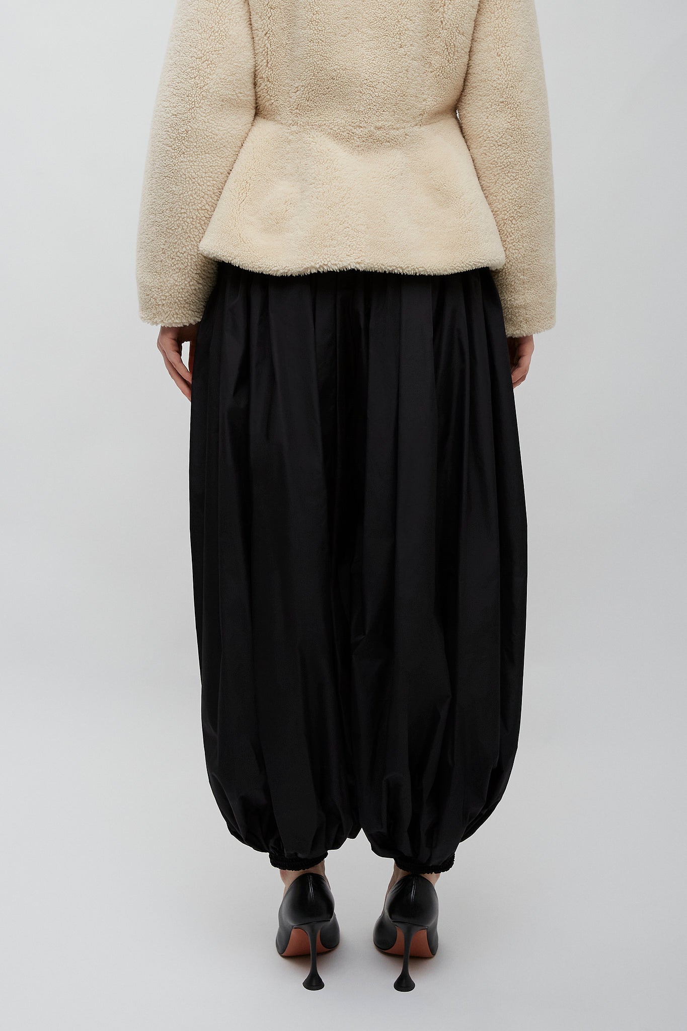 Alaia black balloon pants