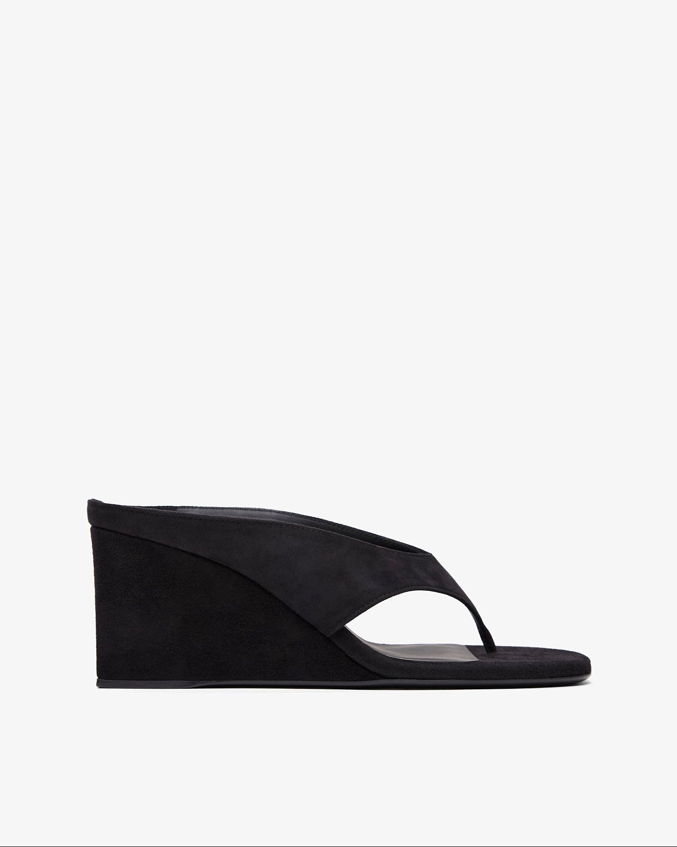 Black loafer shoe on a white background