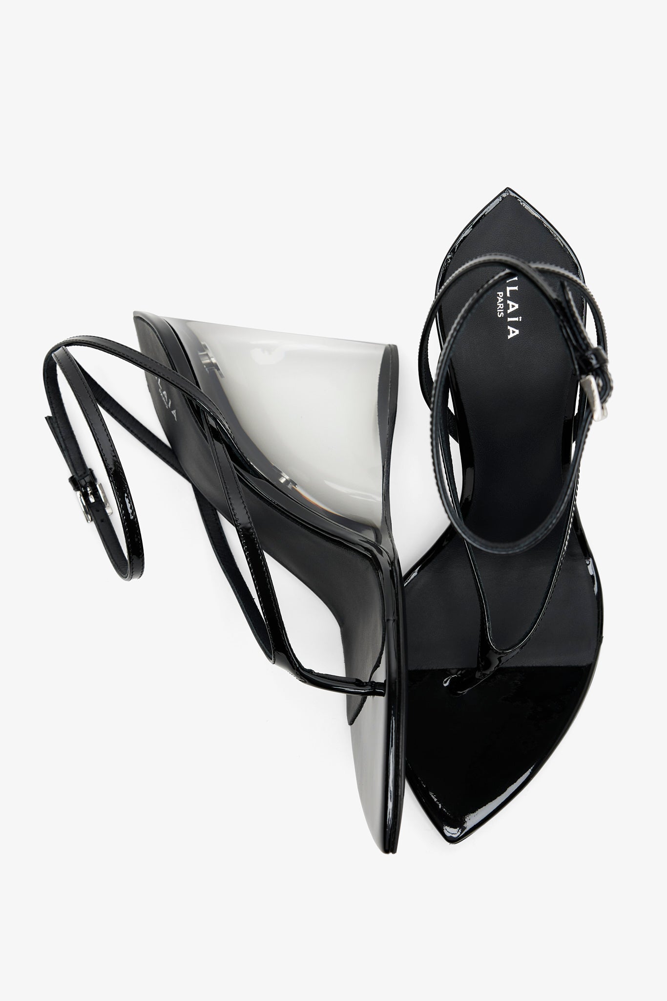 Strappy 90 thong wedge sandals