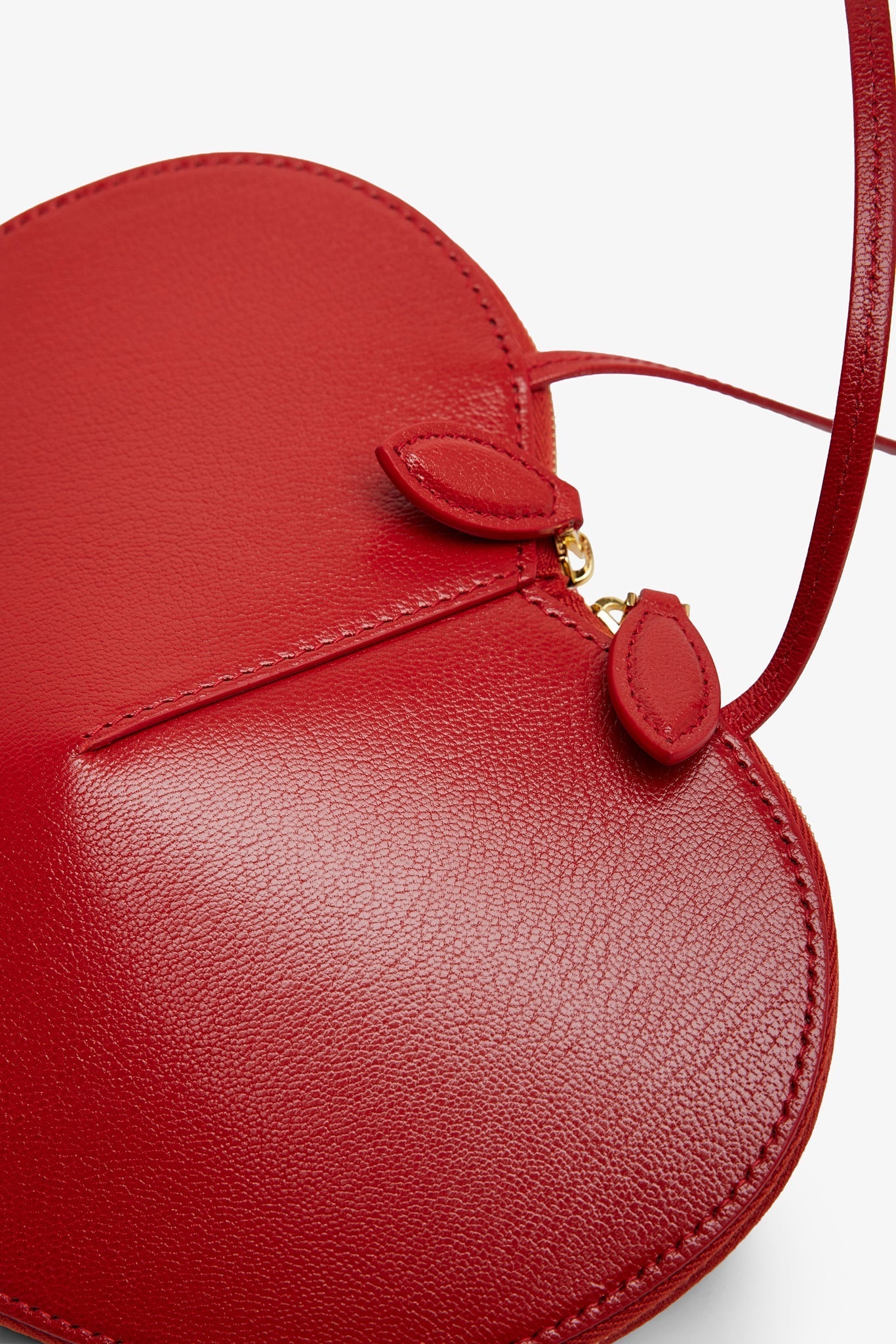 Le Coeur orange suede crossbody bag